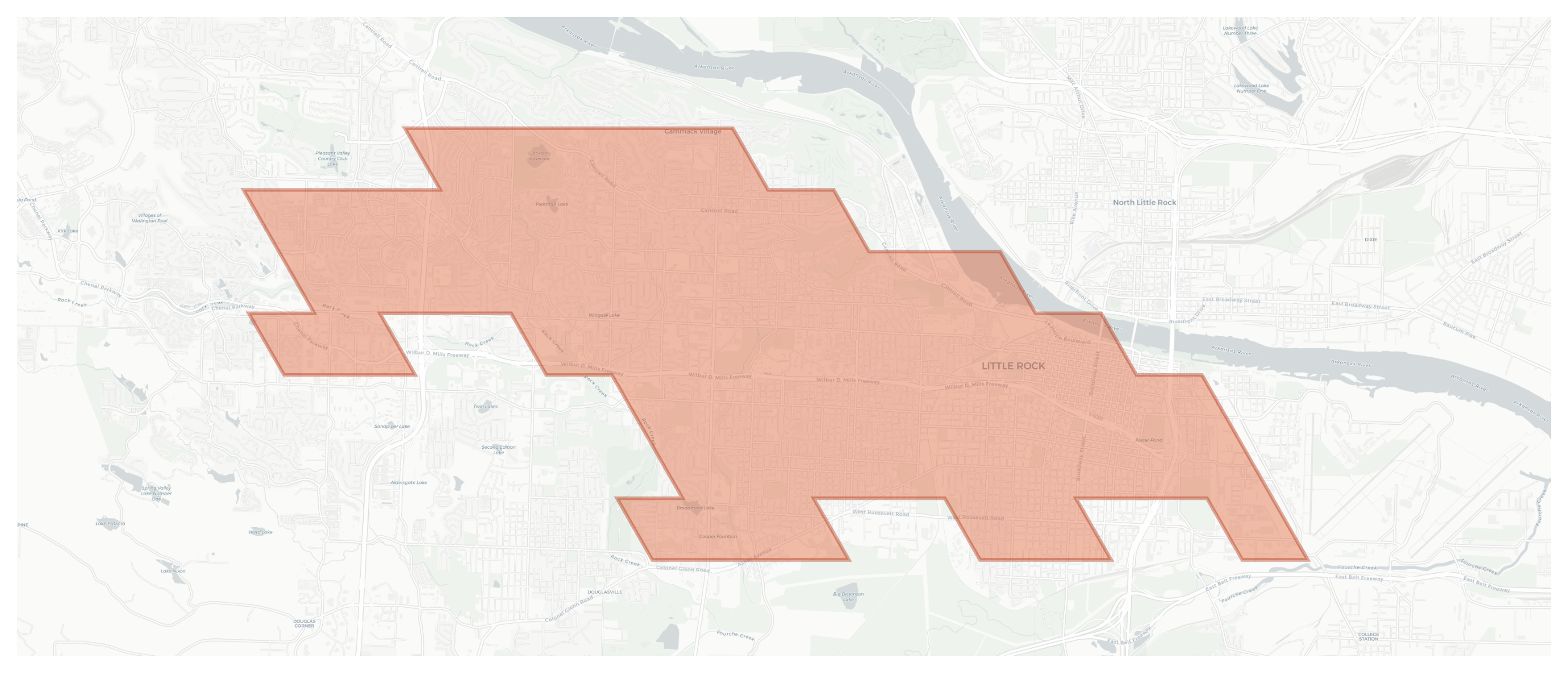 Little Rock geographic map