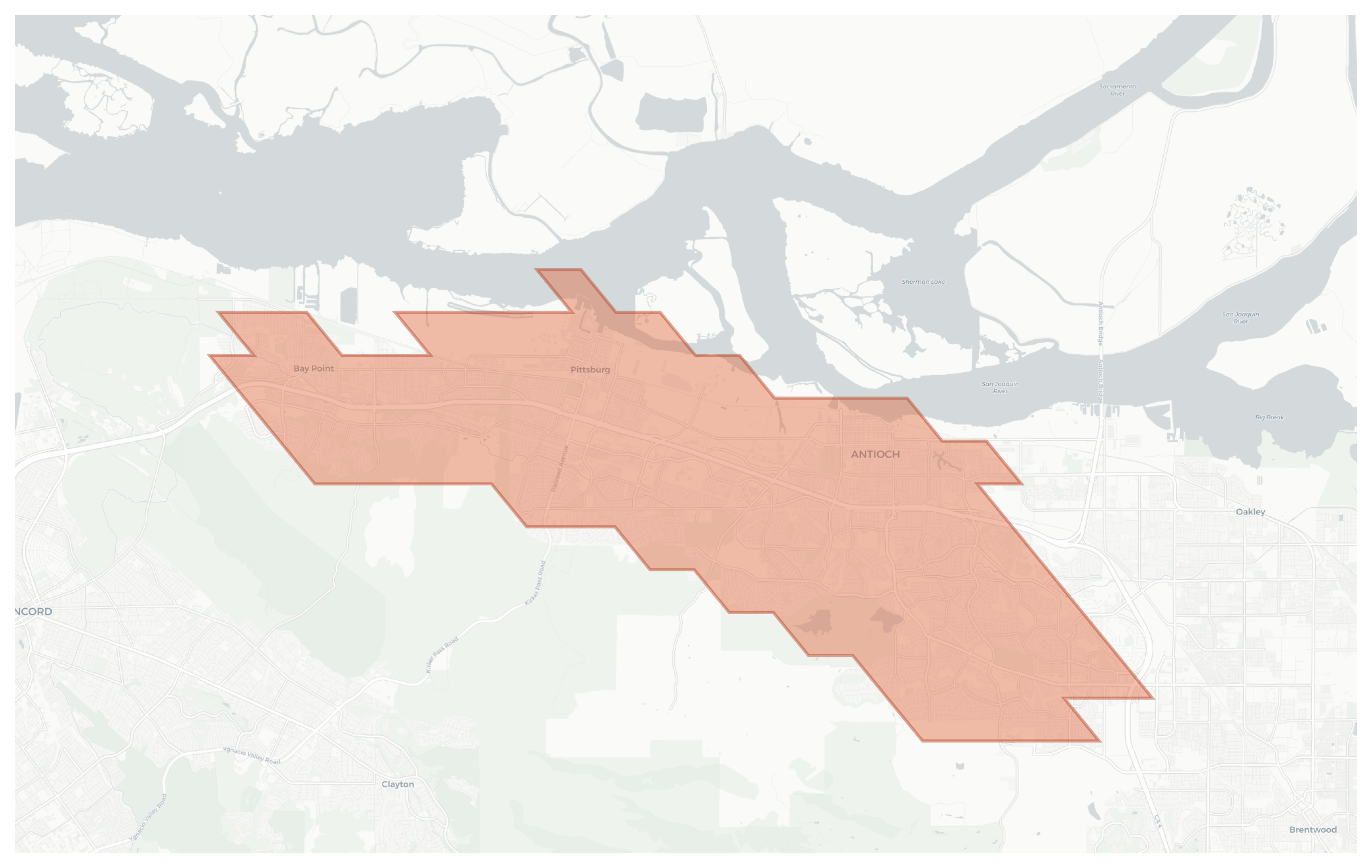 Antioch geographic map