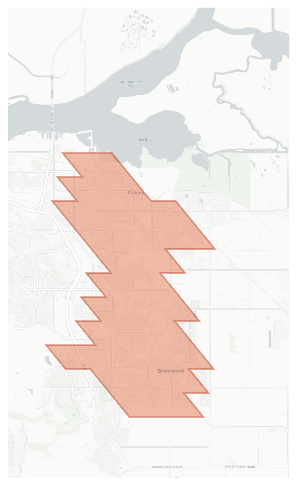 Brentwood geographic map