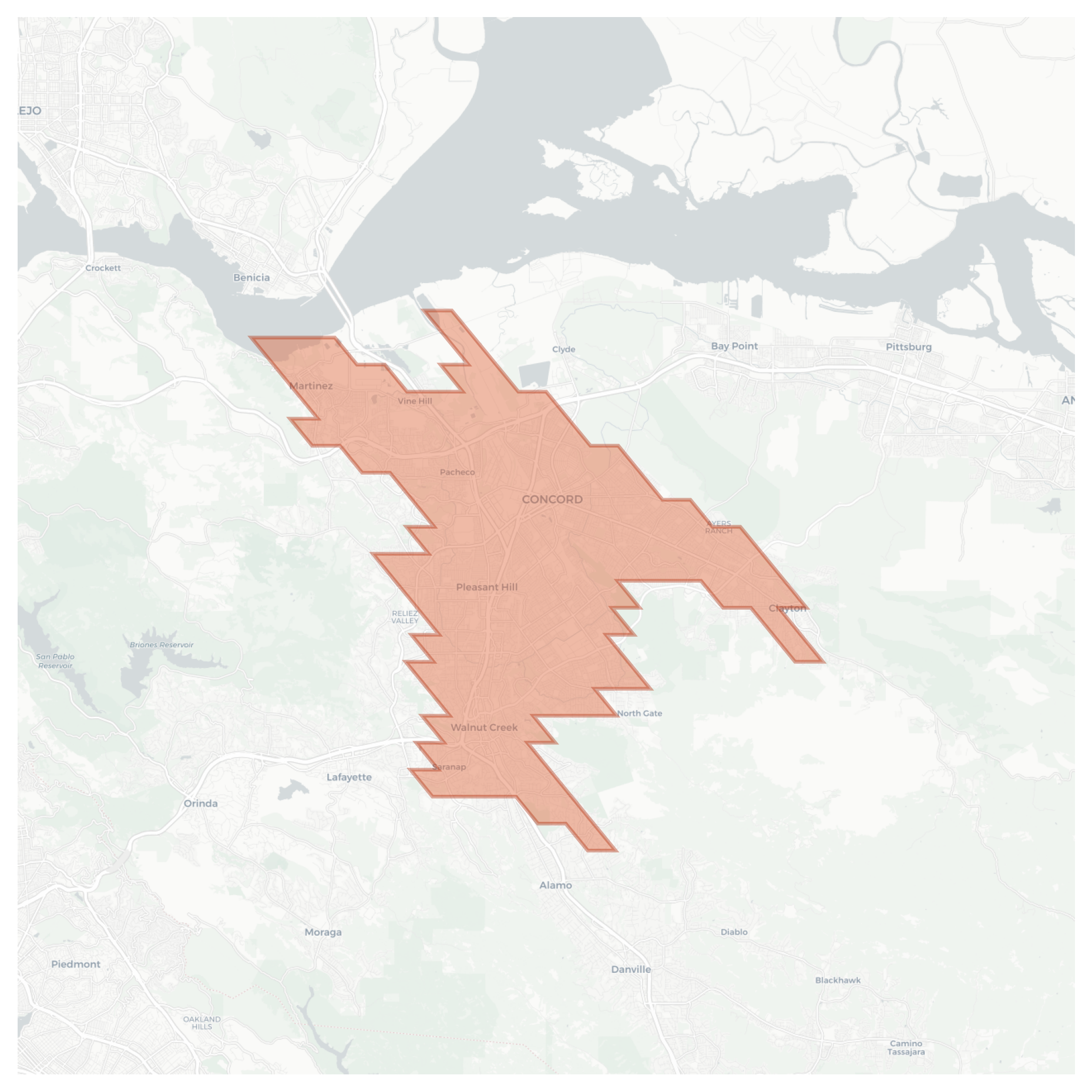 Concord geographic map