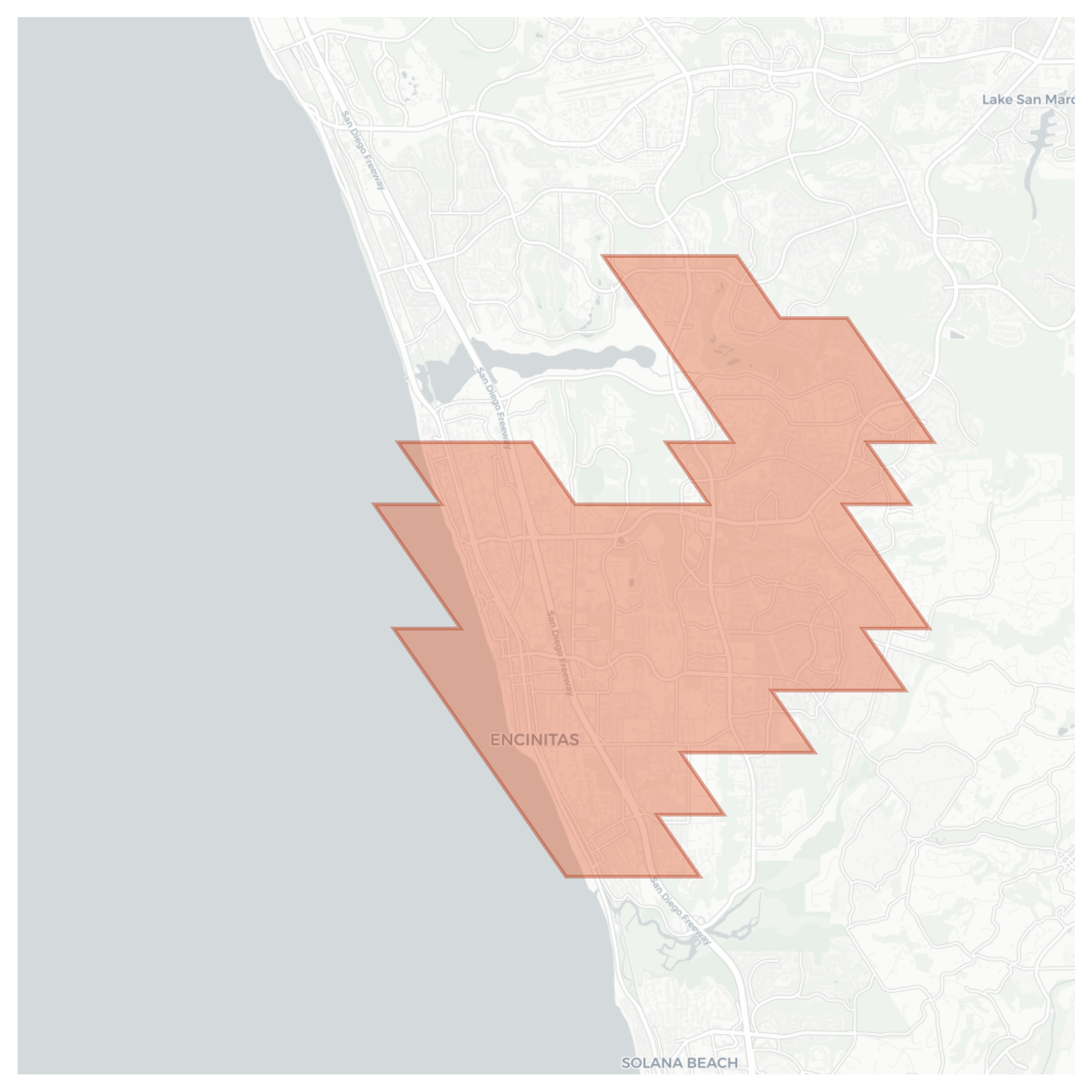 Encinitas geographic map