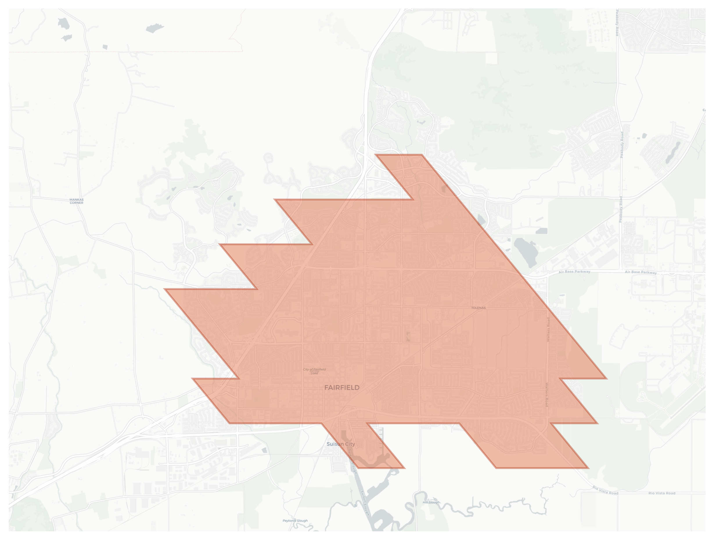 Fairfield geographic map