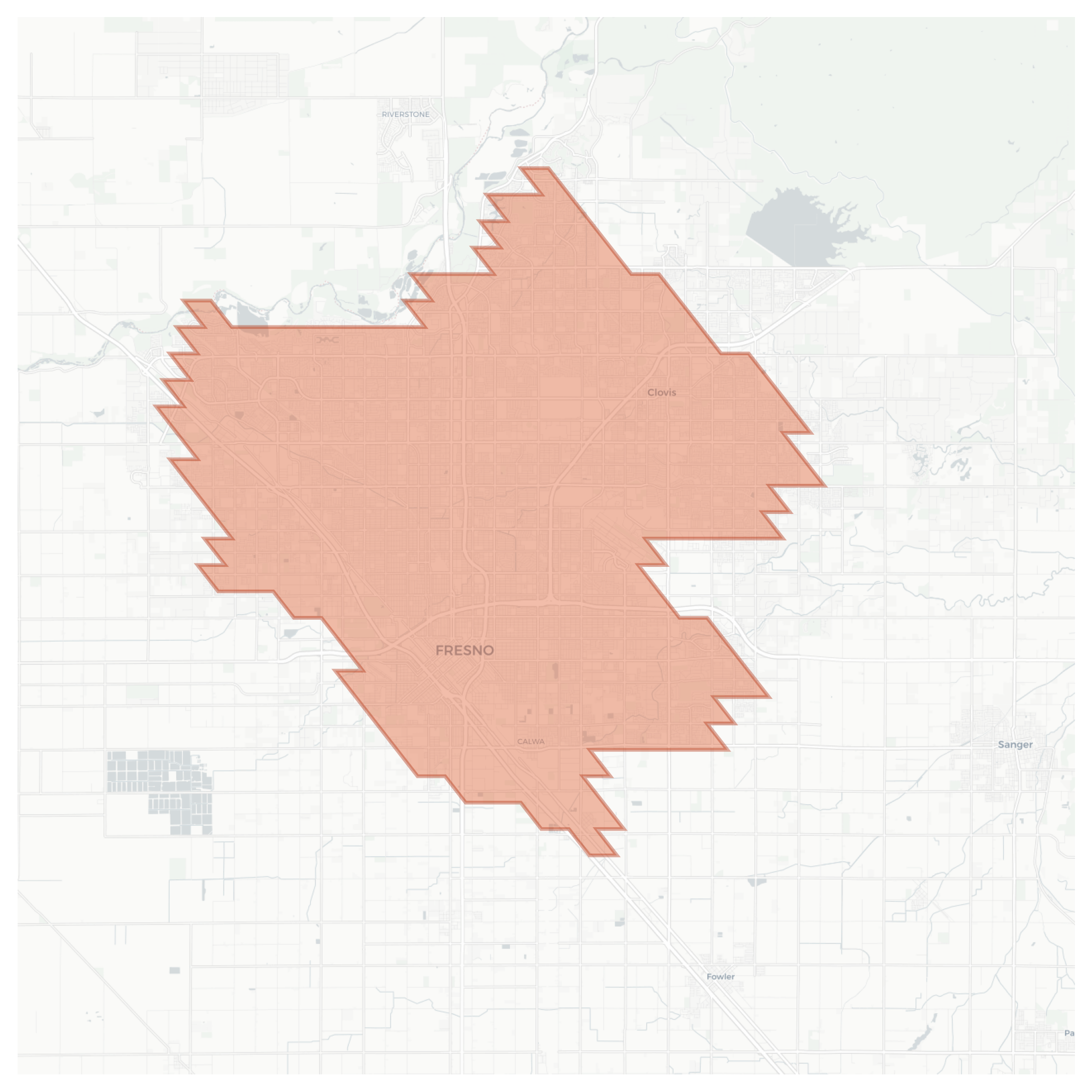 Fresno geographic map