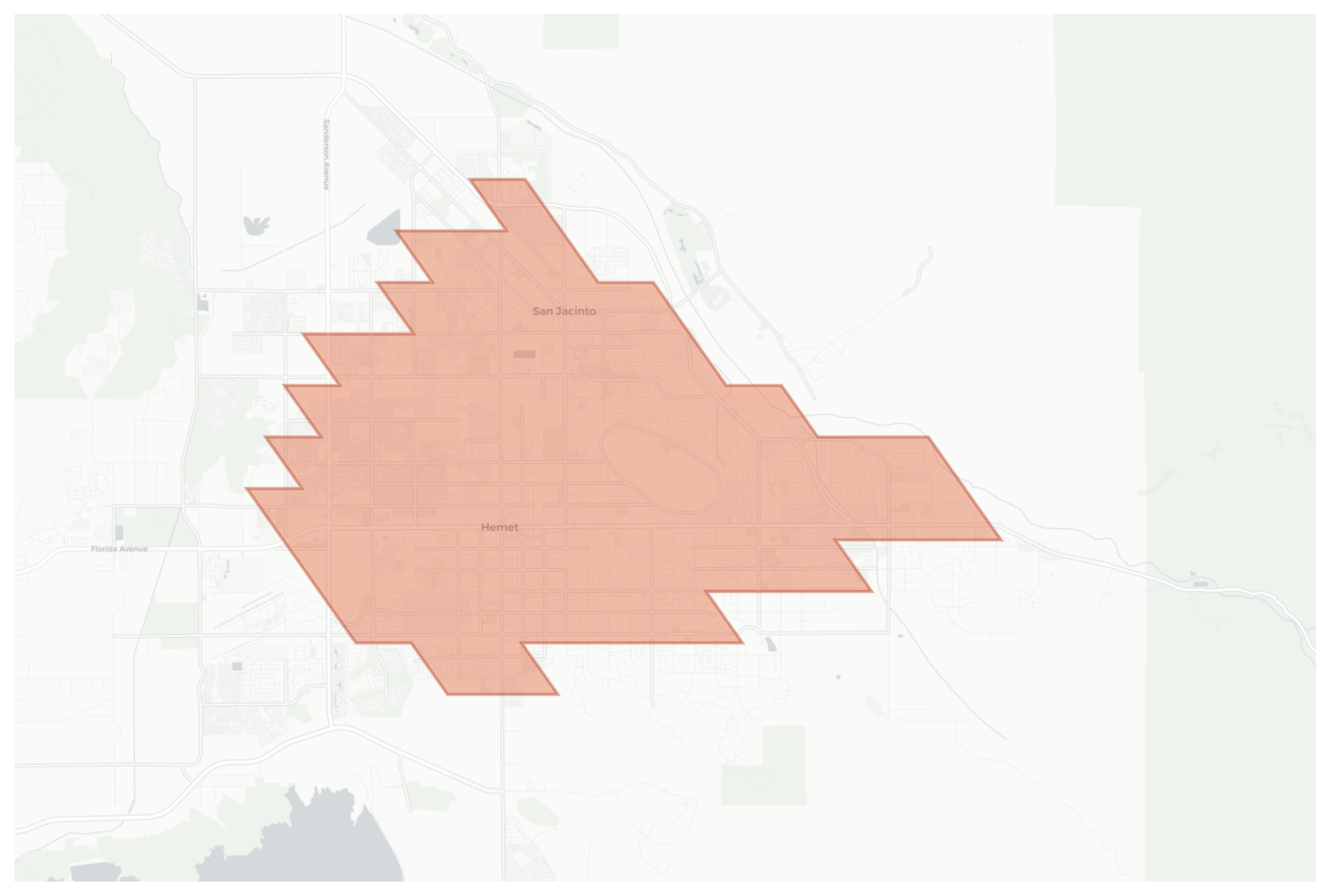 Hemet geographic map