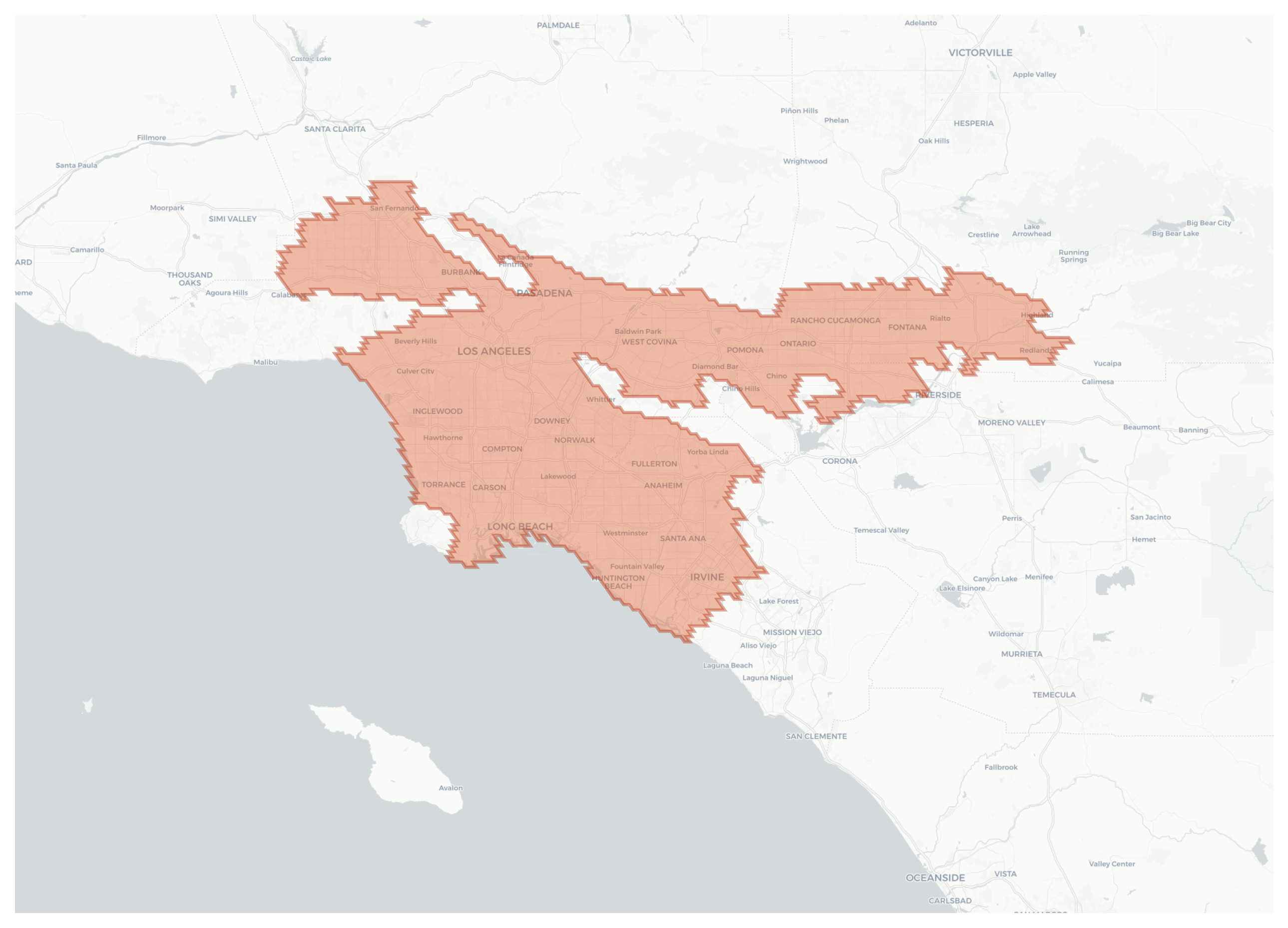 Los Angeles geographic map