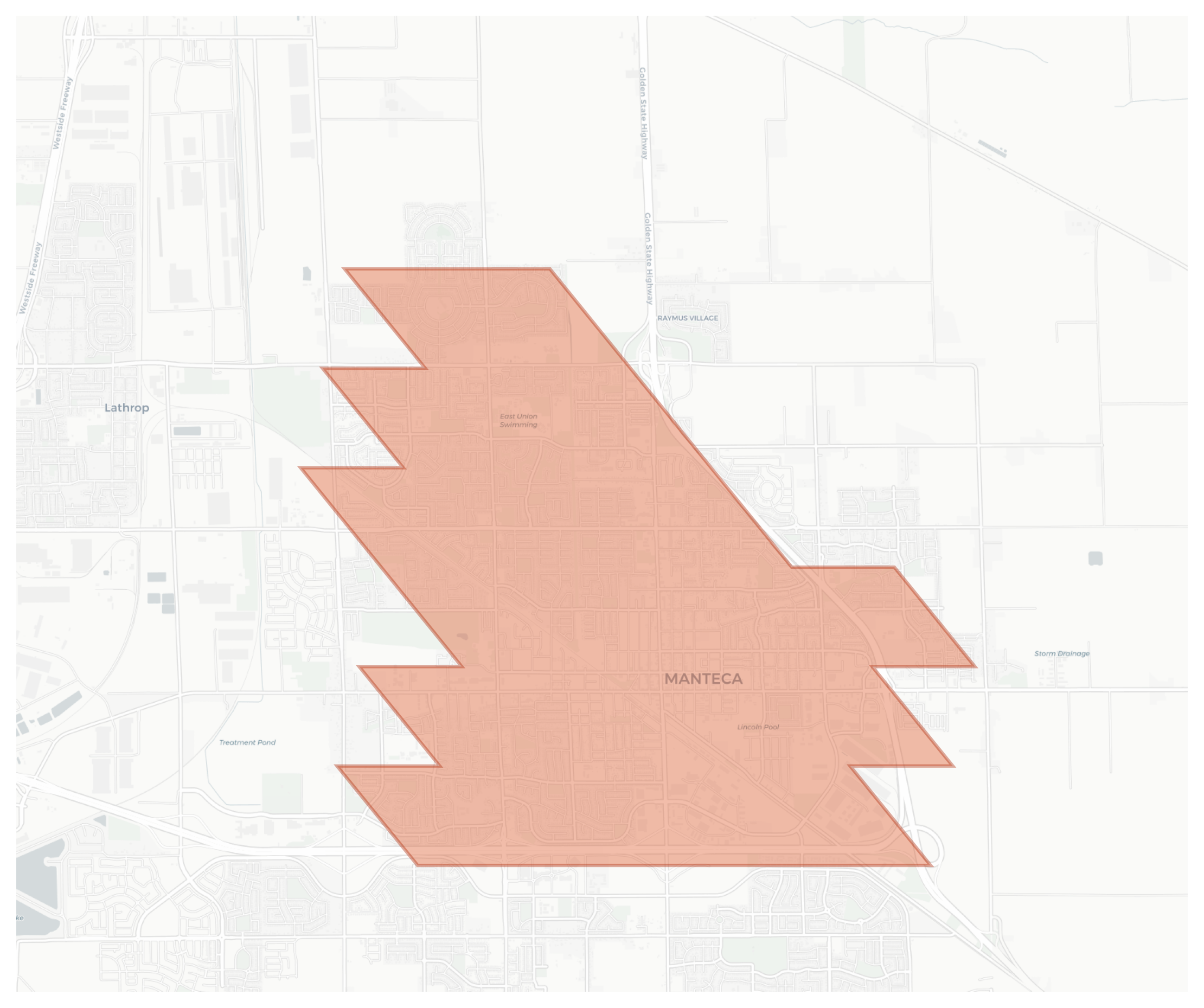 Manteca geographic map