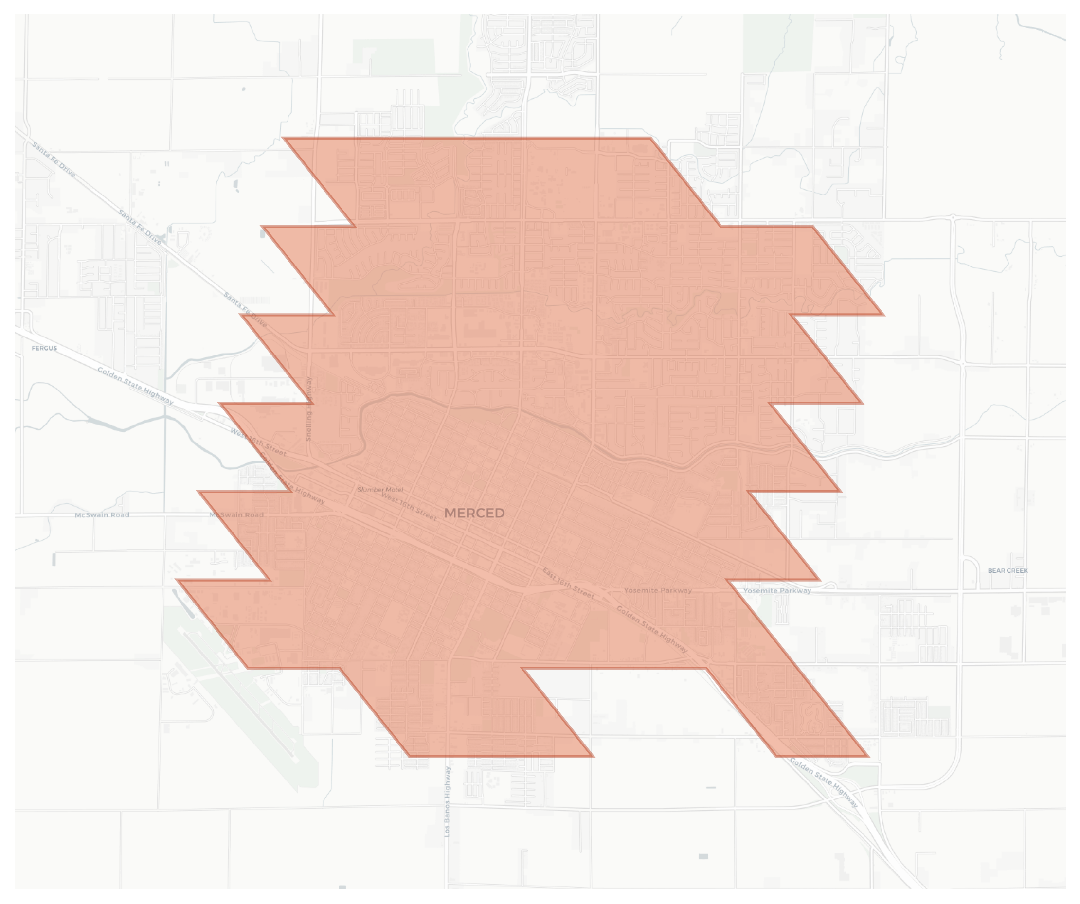 Merced geographic map