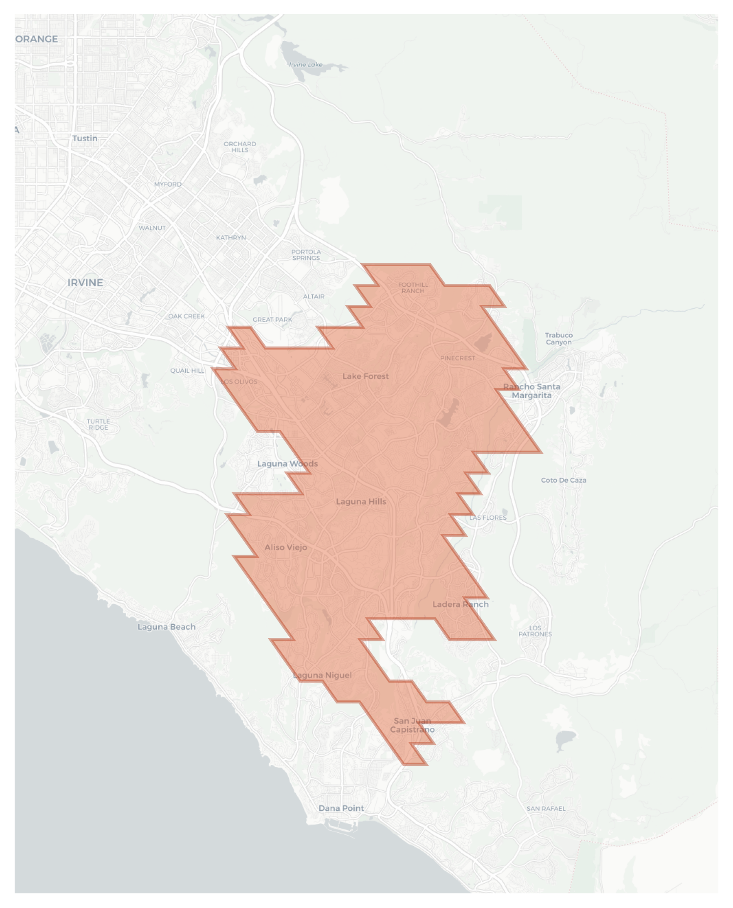 Mission Viejo geographic map