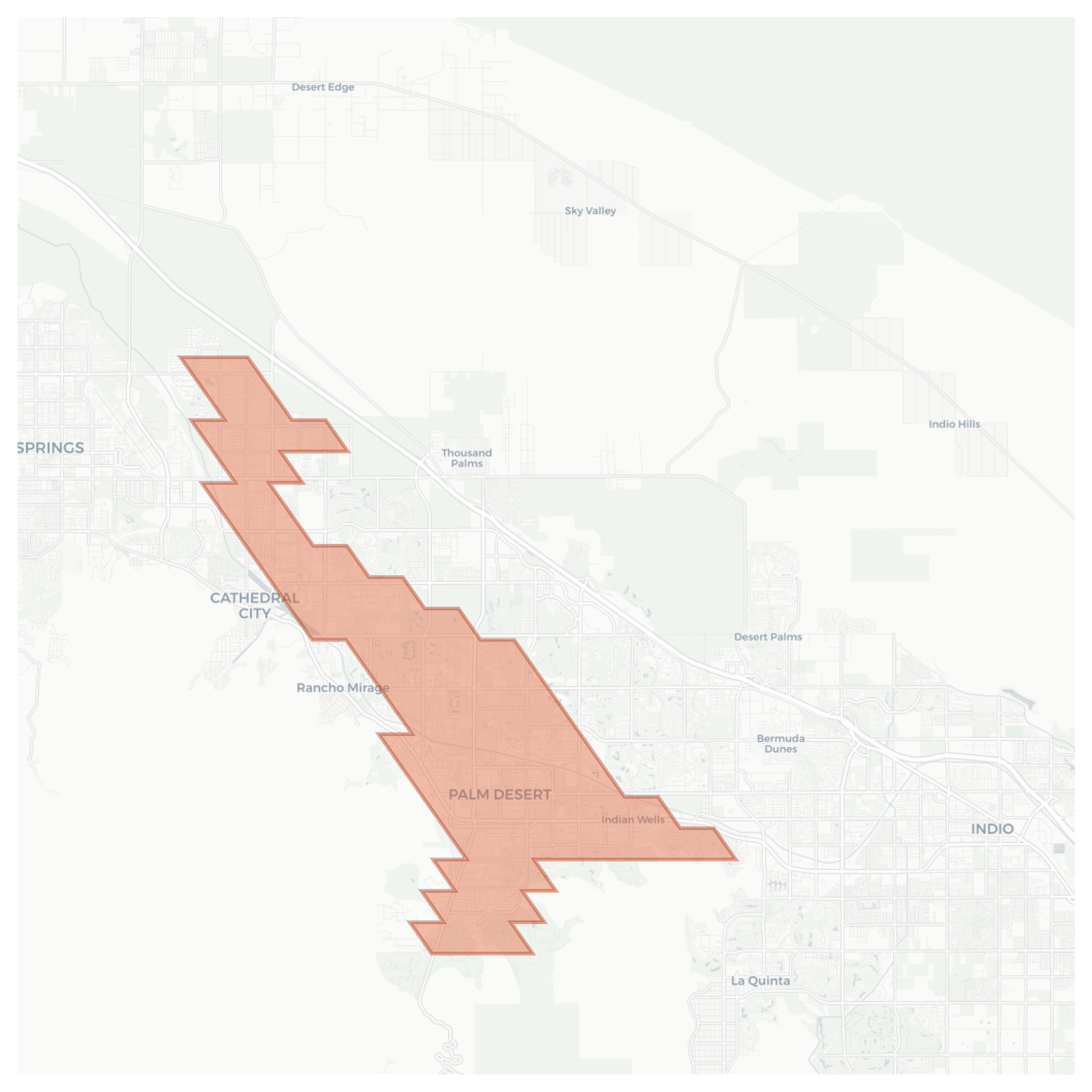 Palm Desert geographic map