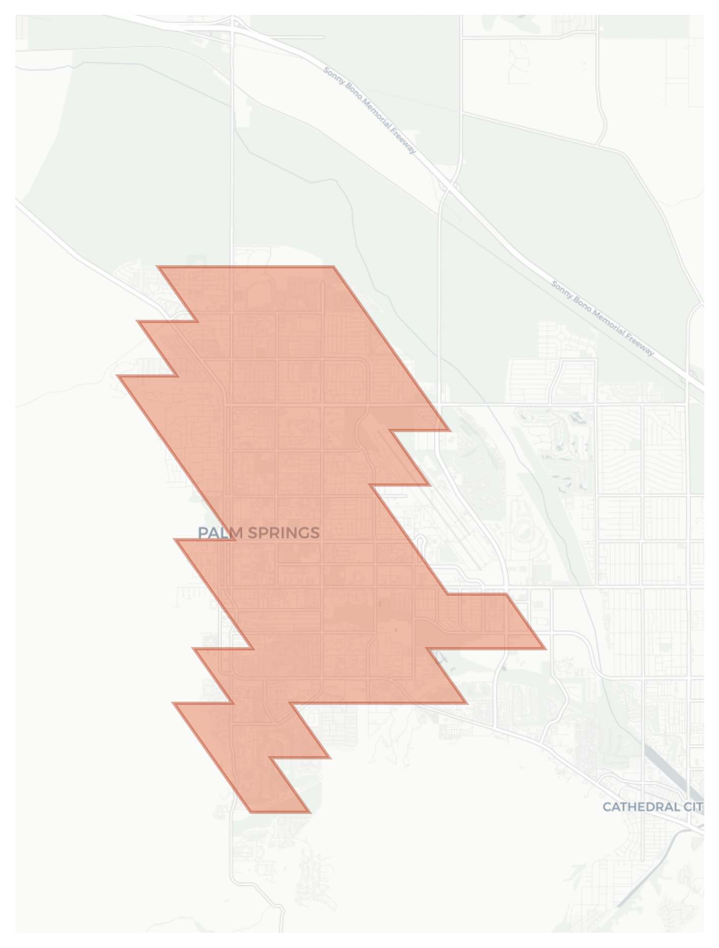 Palm Springs geographic map