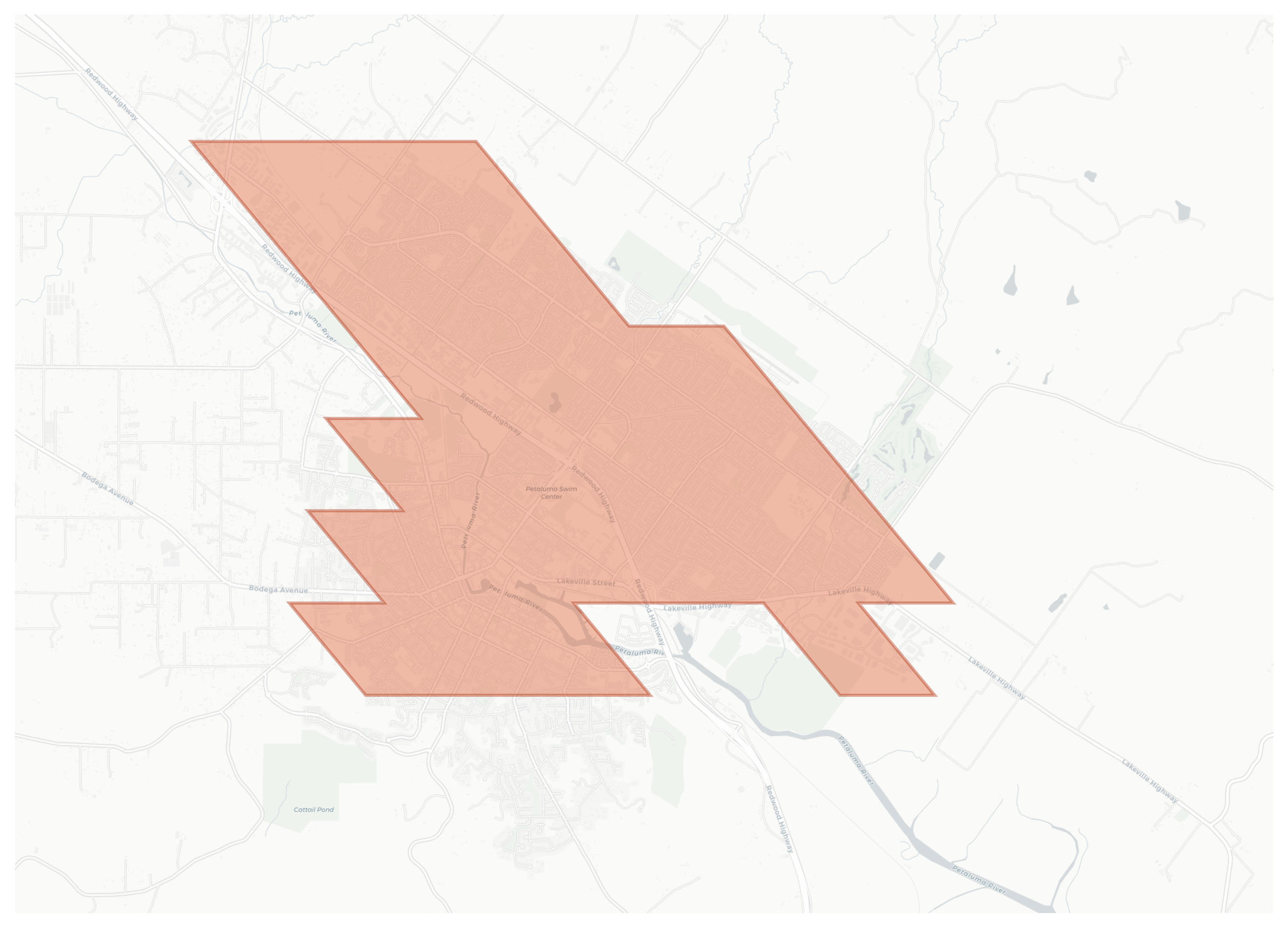 Petaluma geographic map