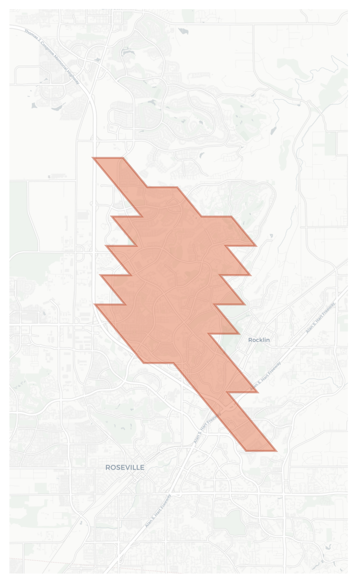 Rocklin geographic map