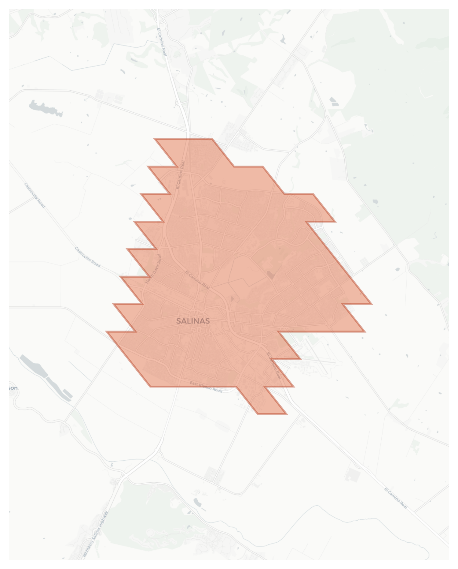 Salinas geographic map