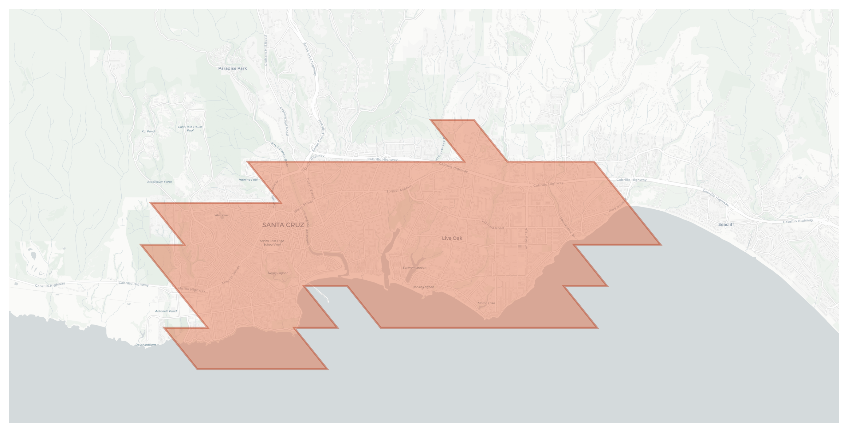 Santa Cruz geographic map