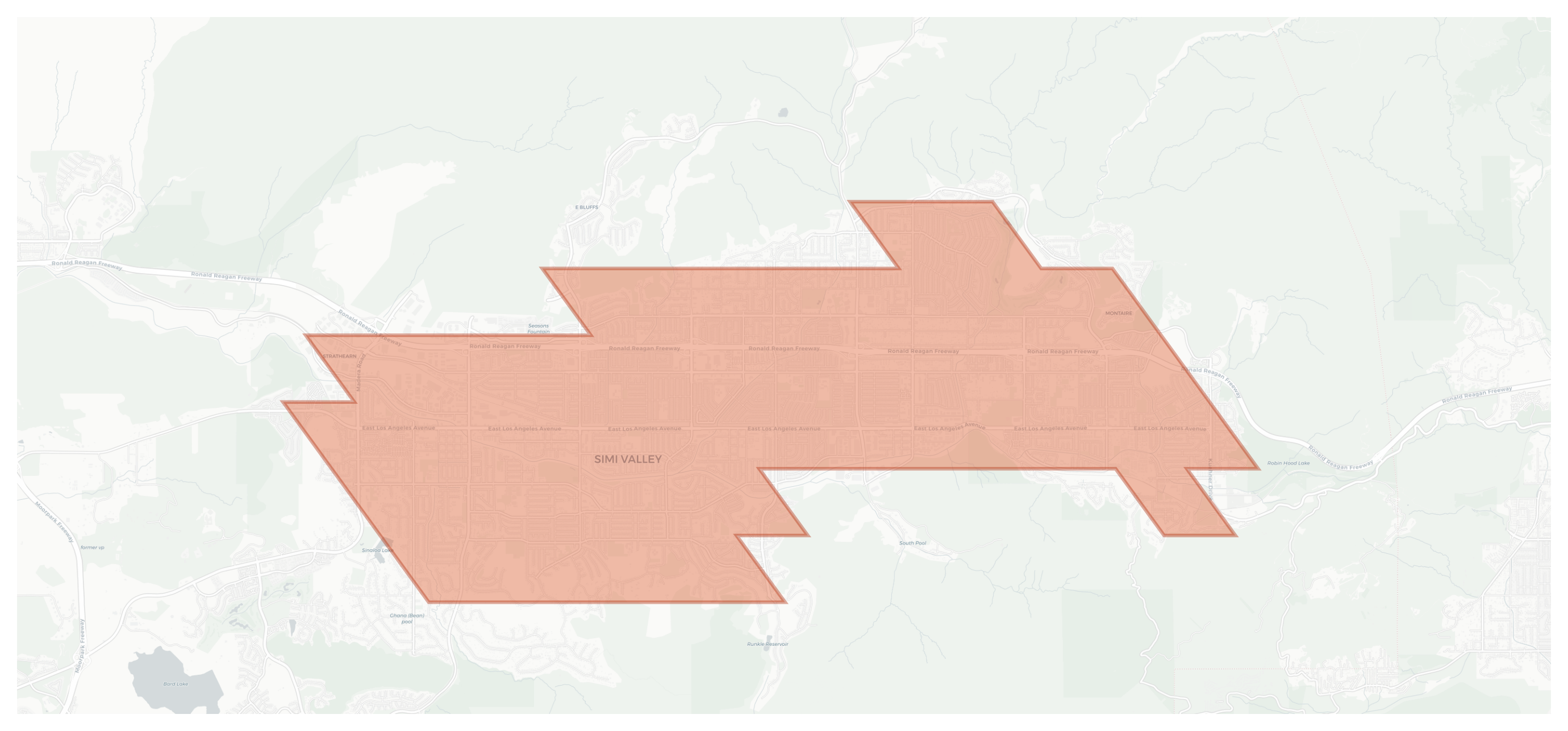 Simi Valley geographic map