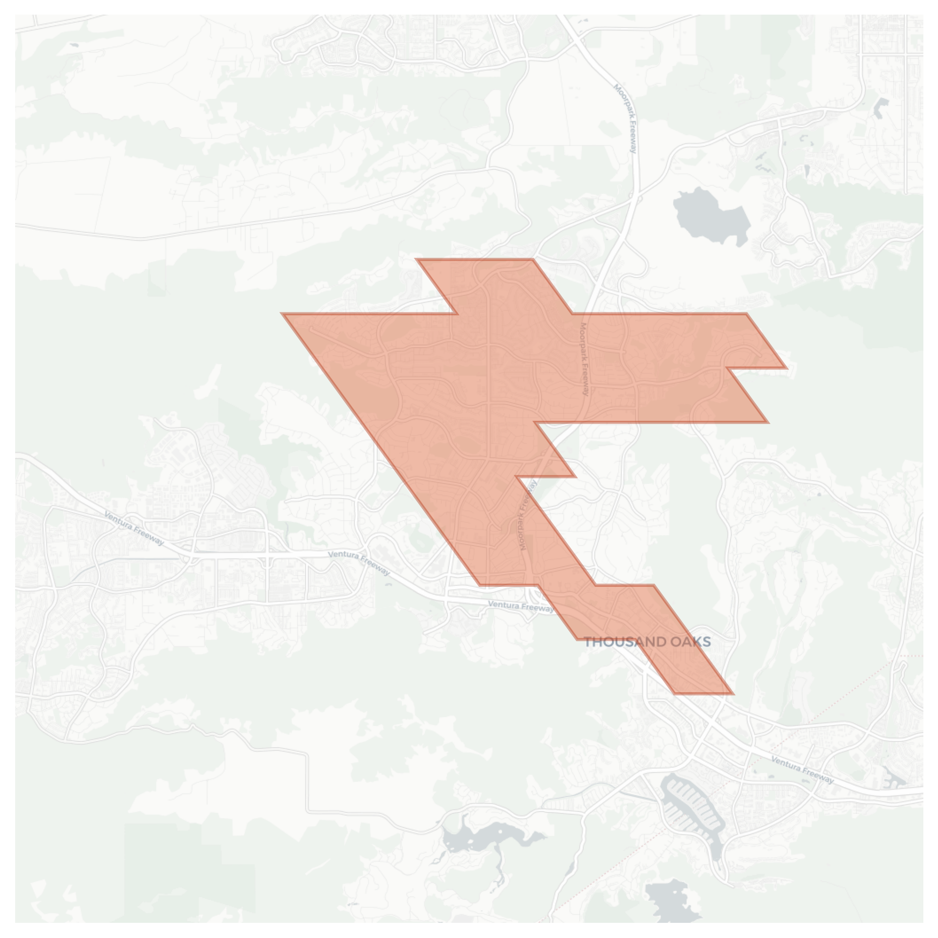 Thousand Oaks geographic map