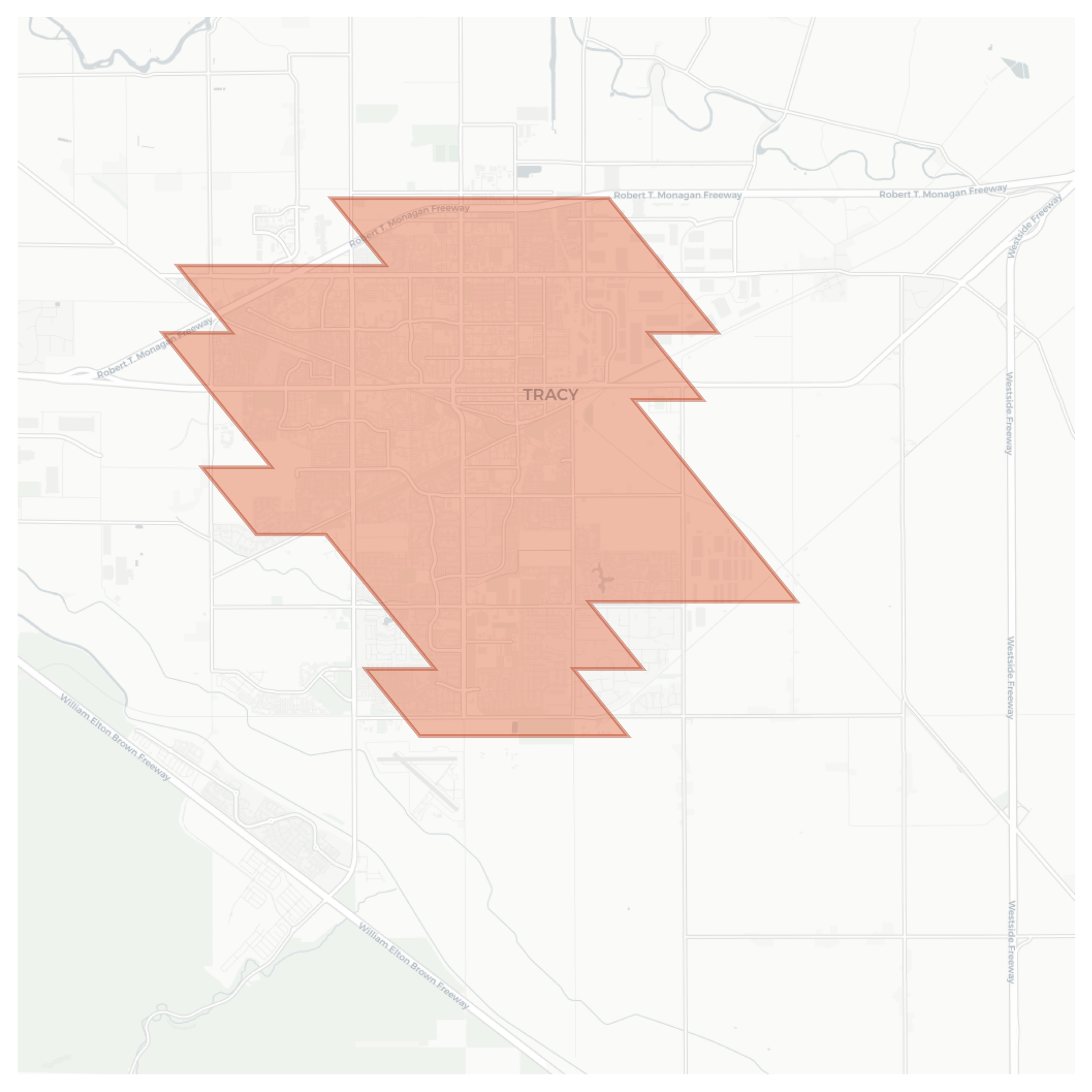 Tracy geographic map
