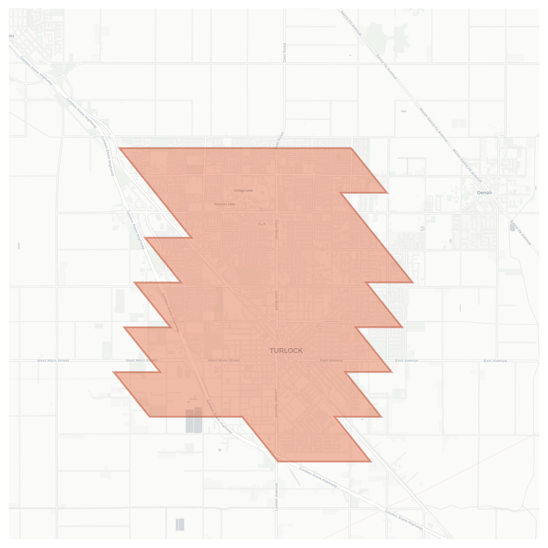 Turlock geographic map