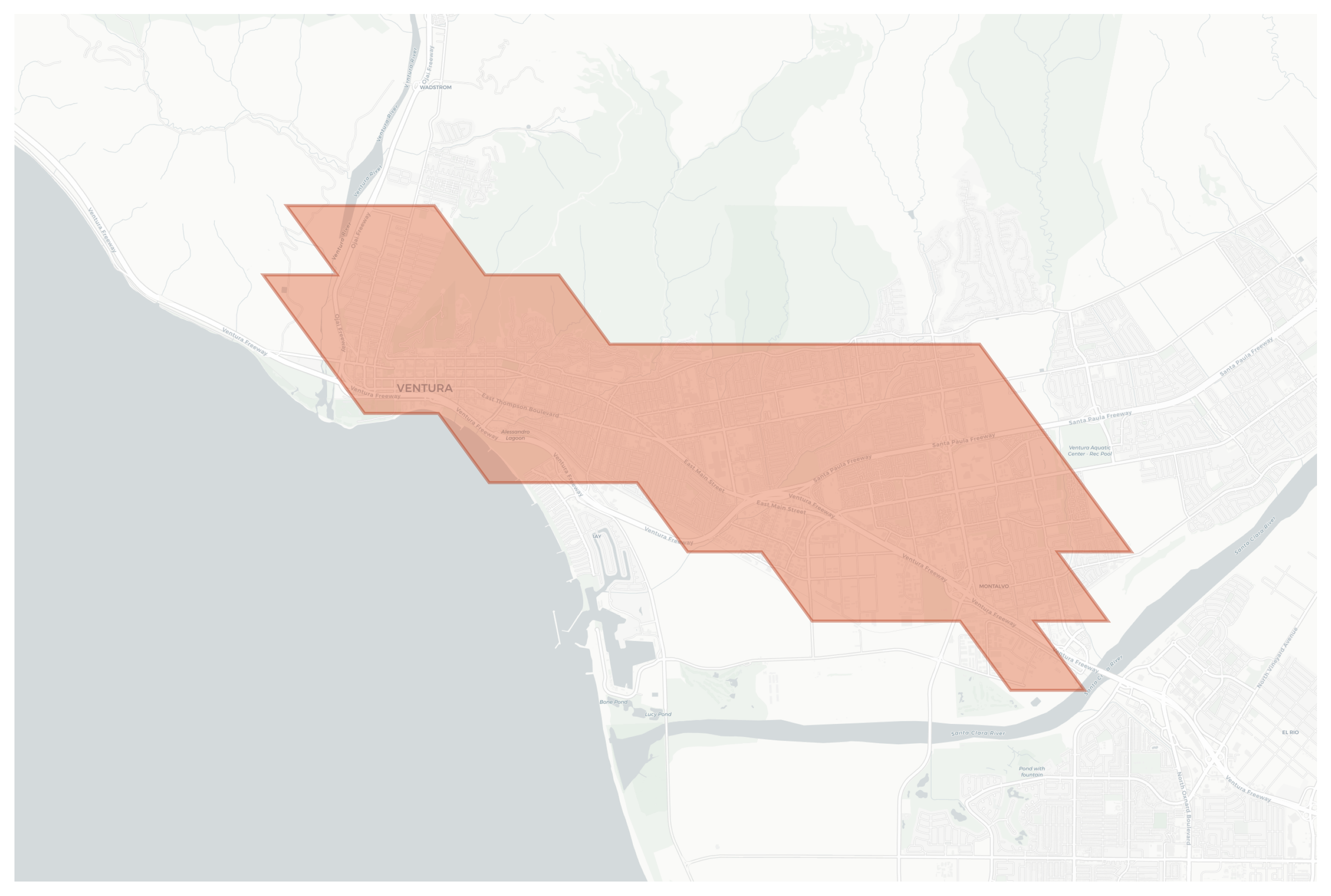 Ventura geographic map