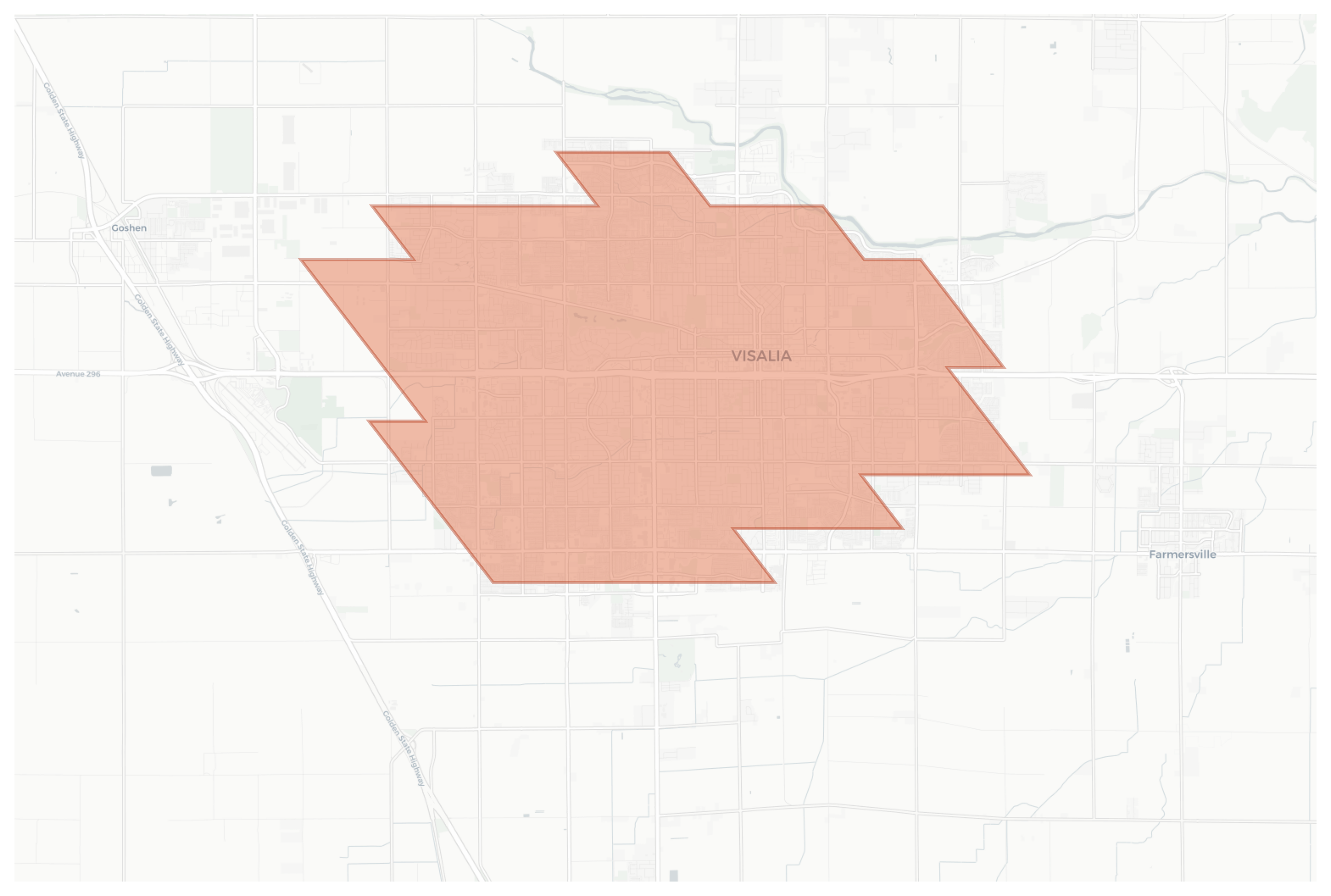 Visalia geographic map