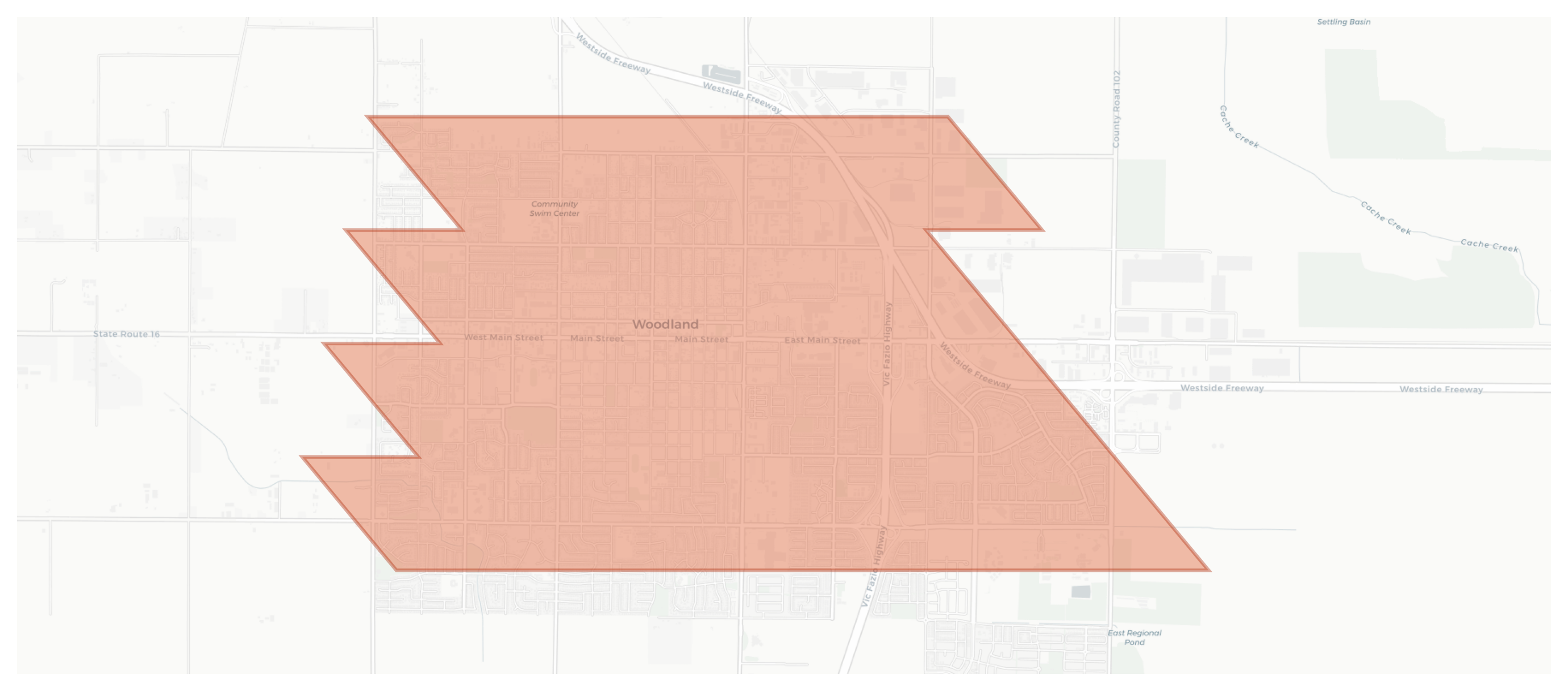 Woodland geographic map