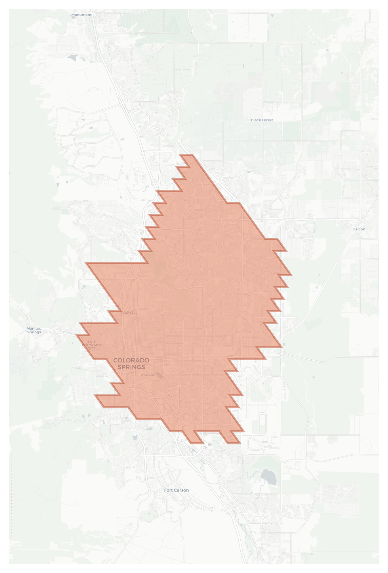 Colorado Springs geographic map