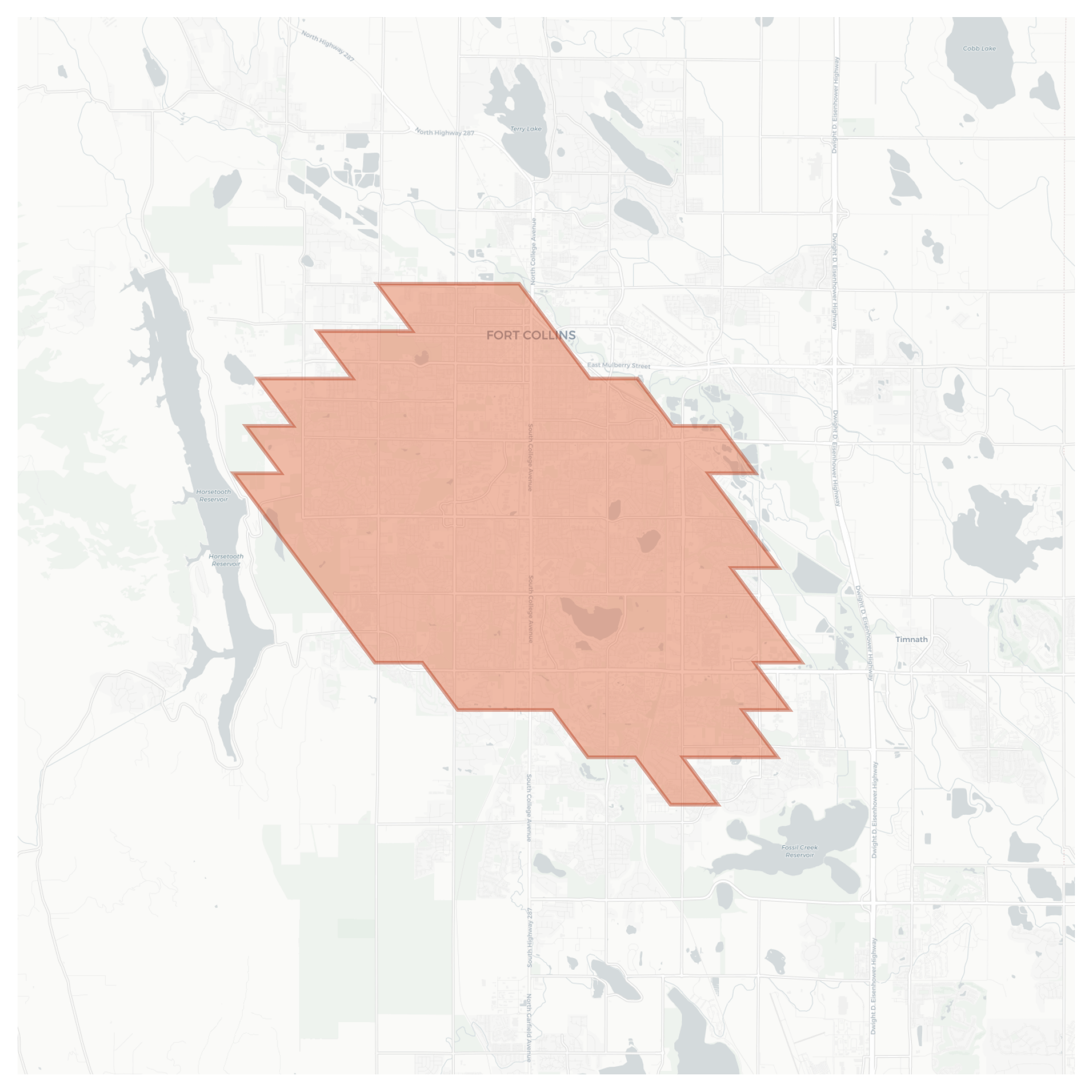 Fort Collins geographic map