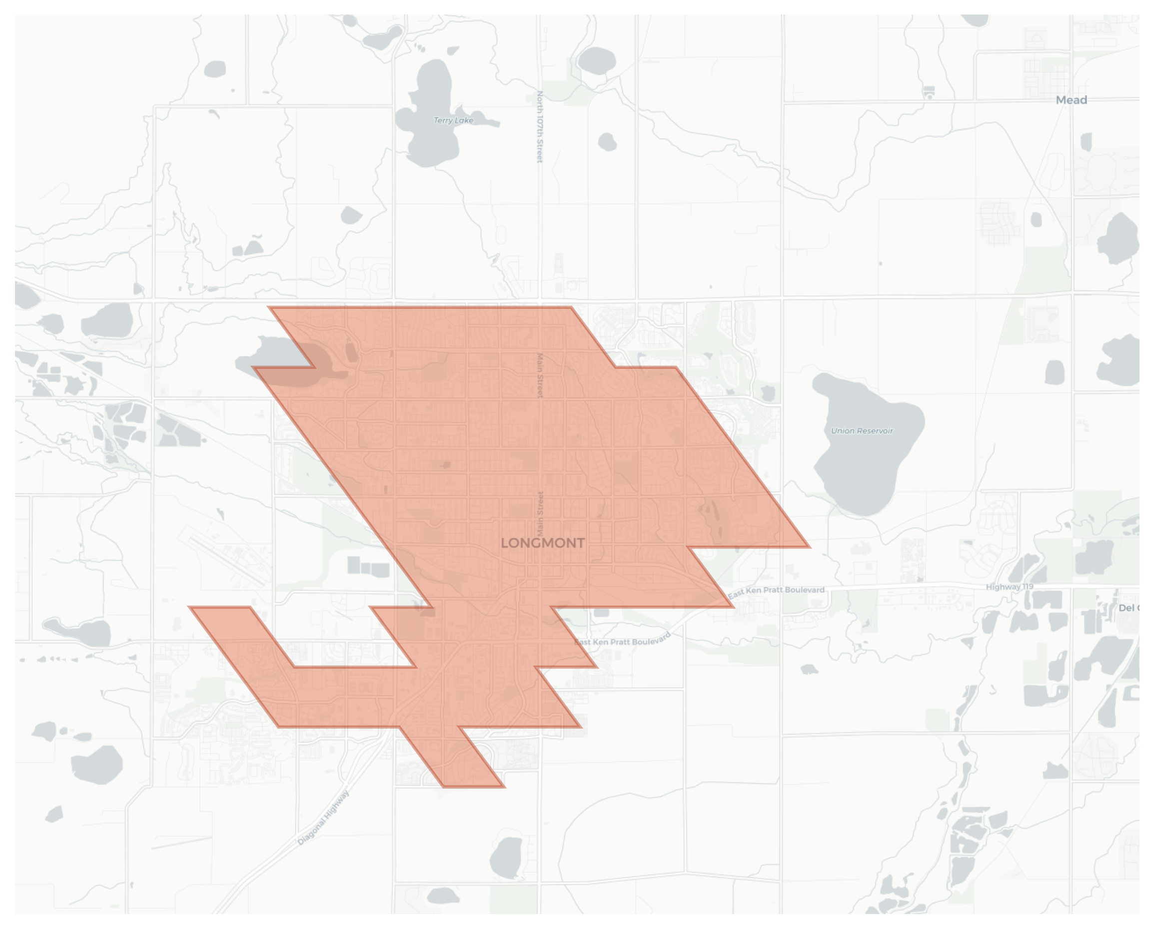 Longmont geographic map