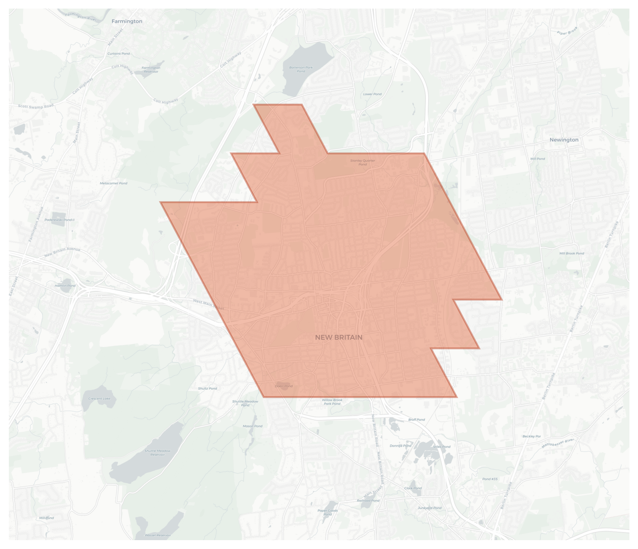 New Britain geographic map