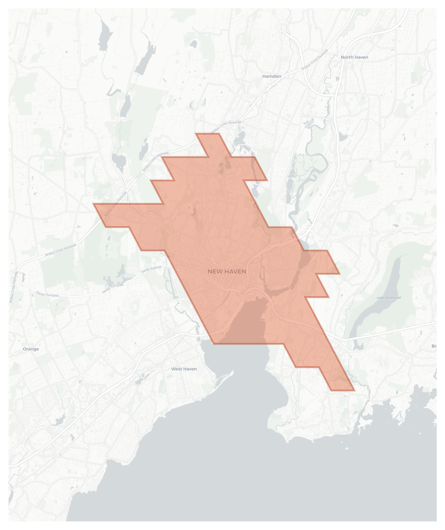 New Haven geographic map