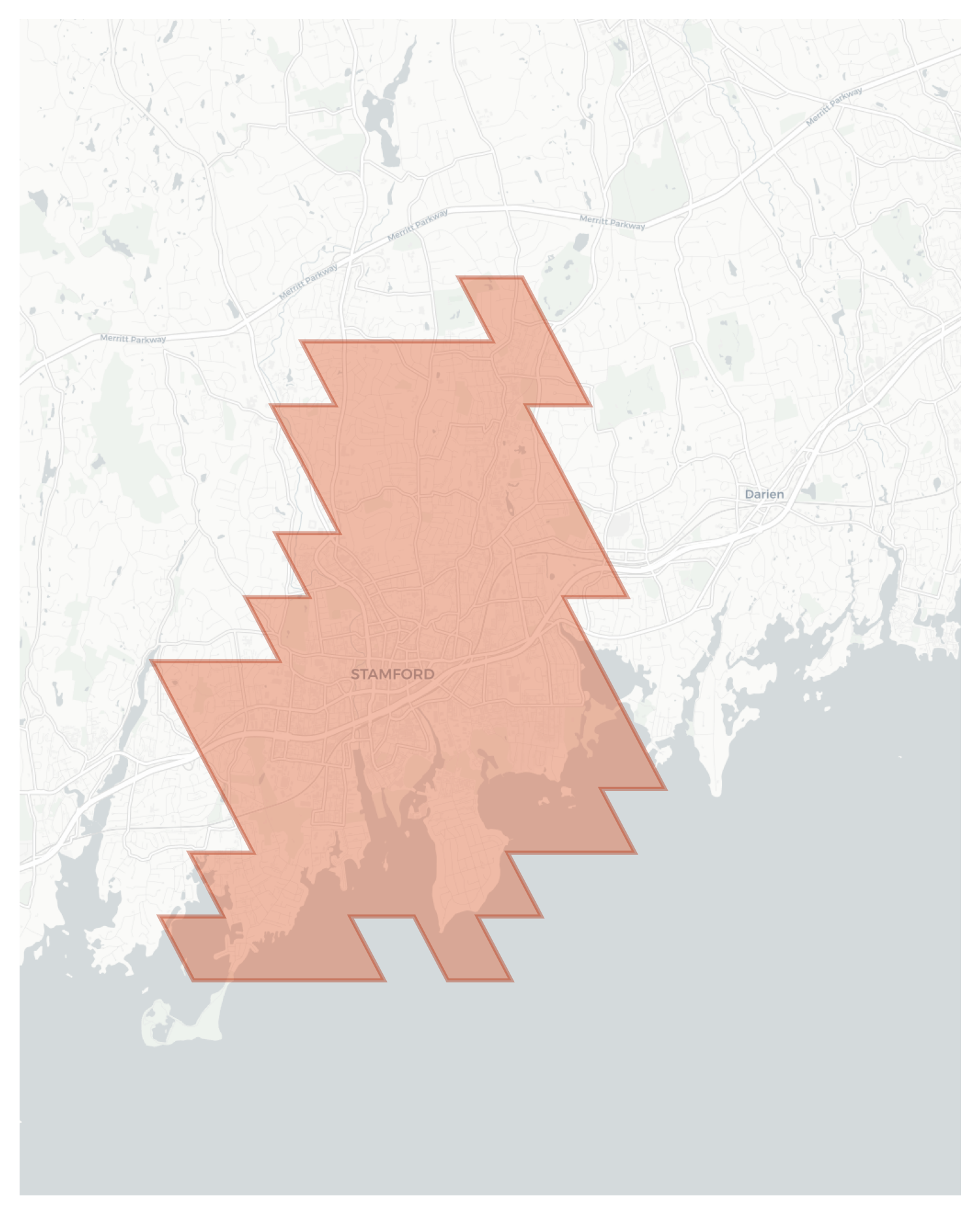 Stamford geographic map