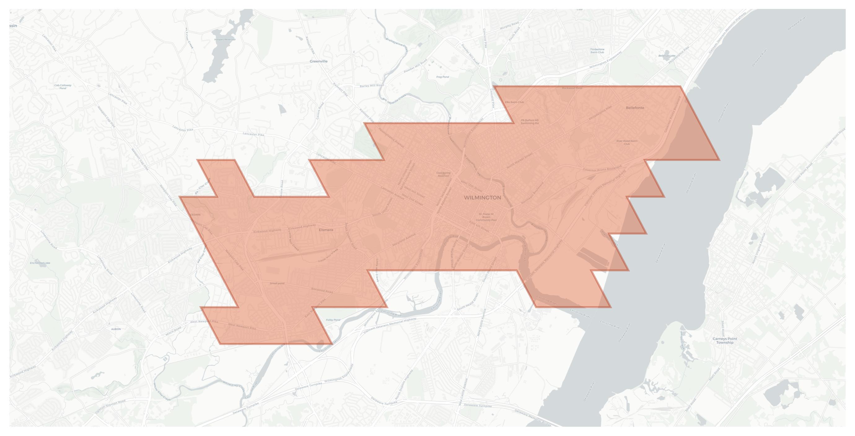 Wilmington geographic map