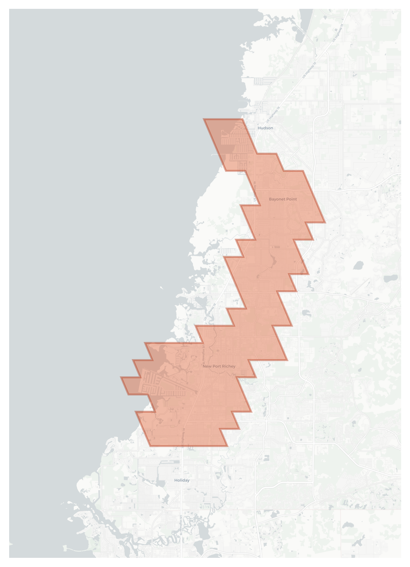 Bayonet Point geographic map