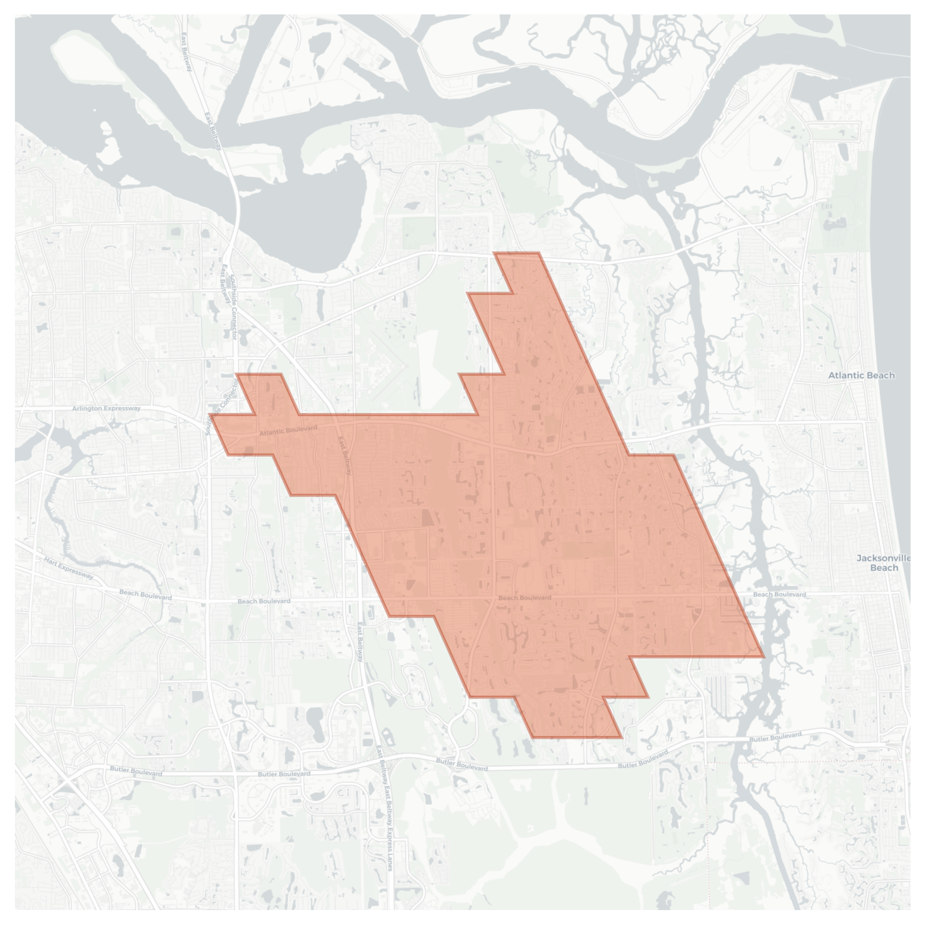 Beechwood geographic map