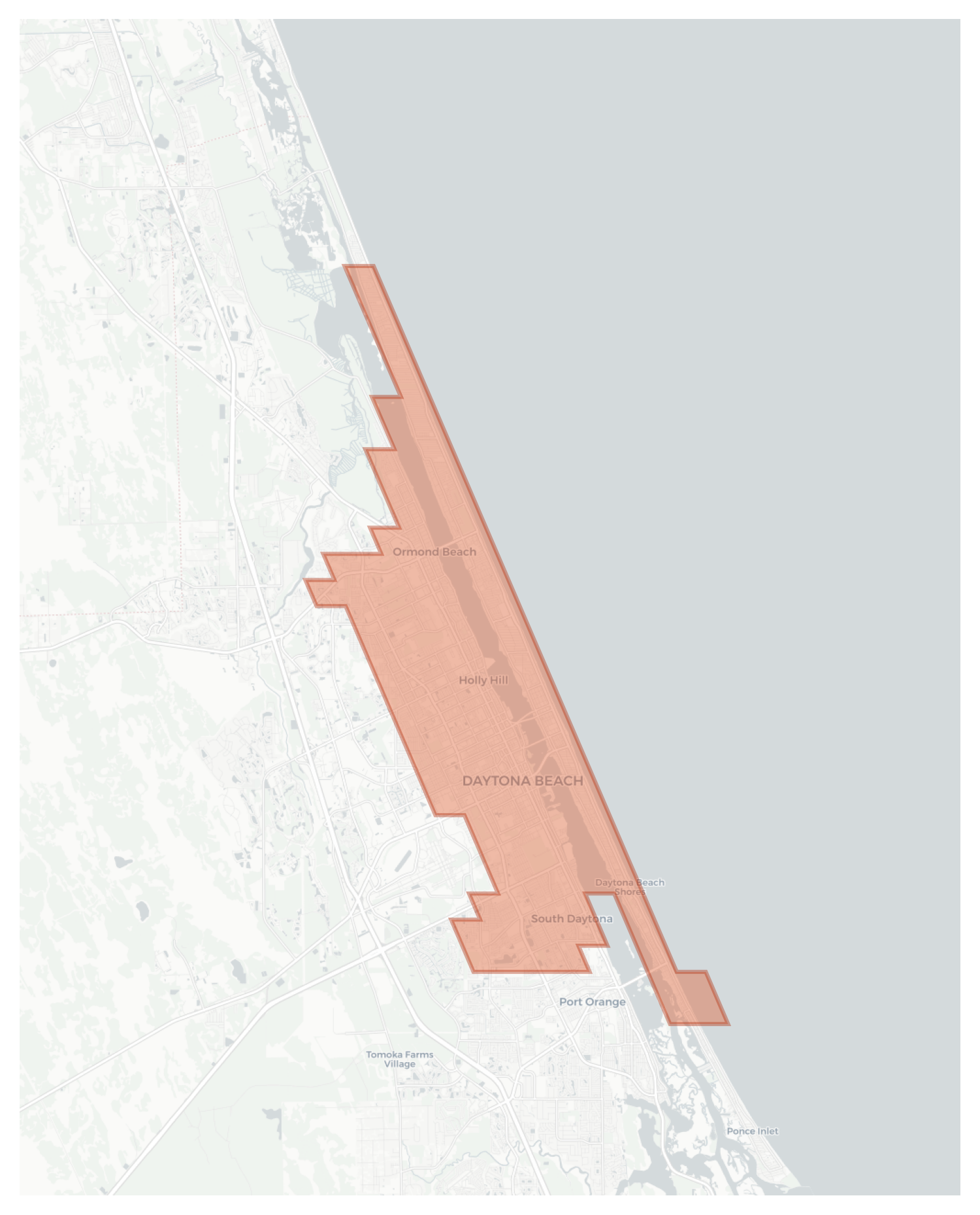 Daytona Beach geographic map