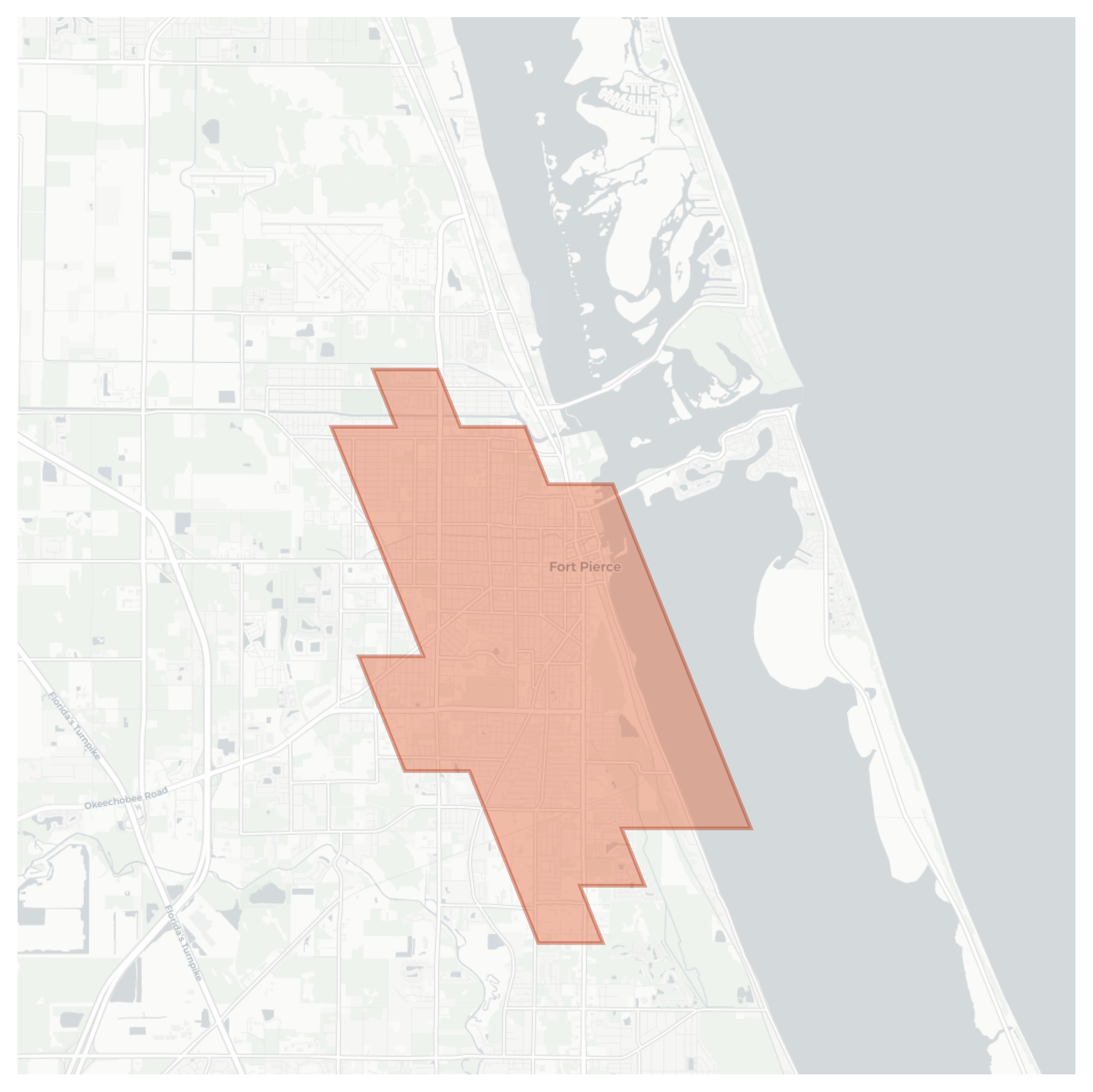 Fort Pierce geographic map