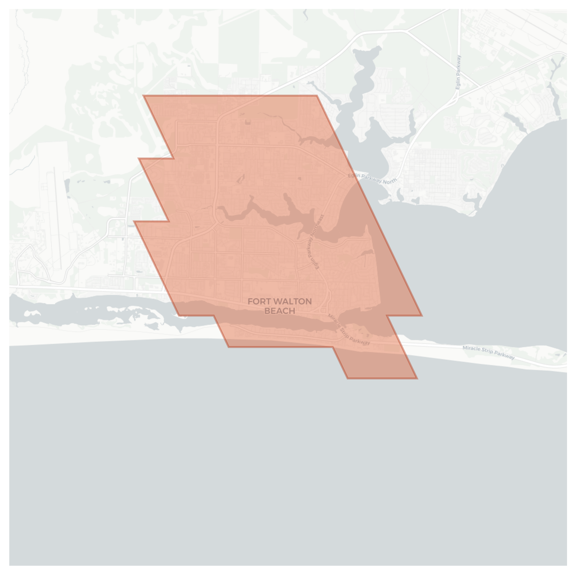 Fort Walton Beach geographic map