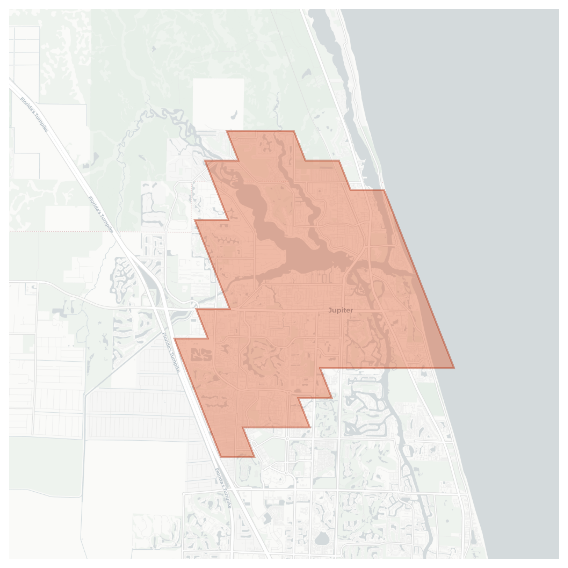 Jupiter geographic map