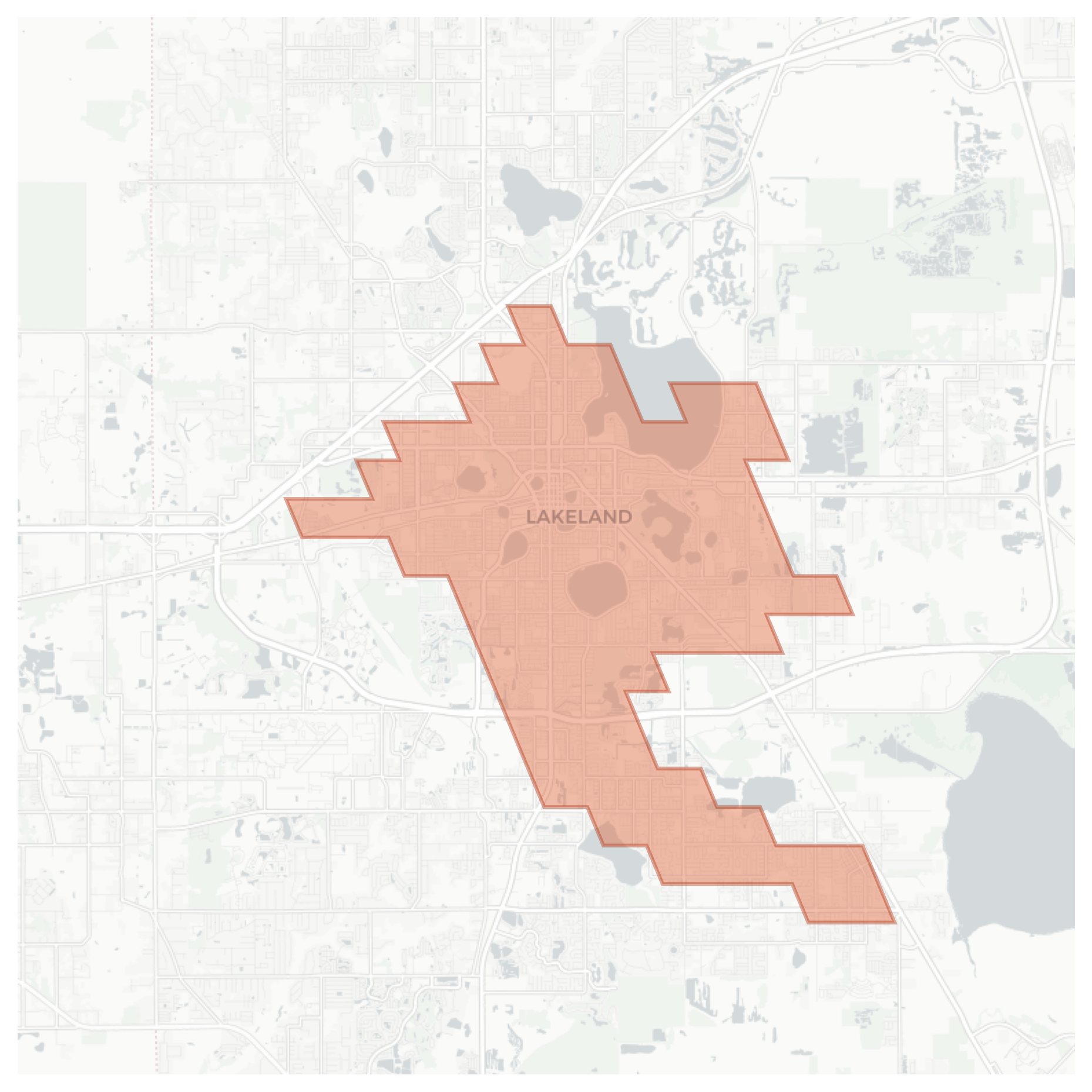 Lakeland geographic map