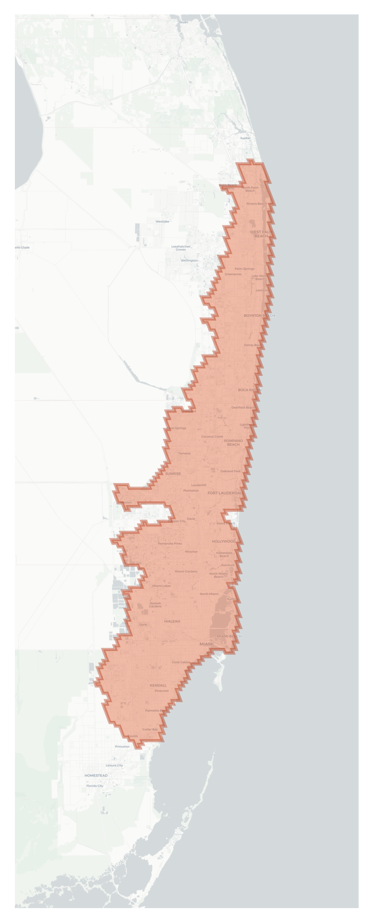 Miami geographic map
