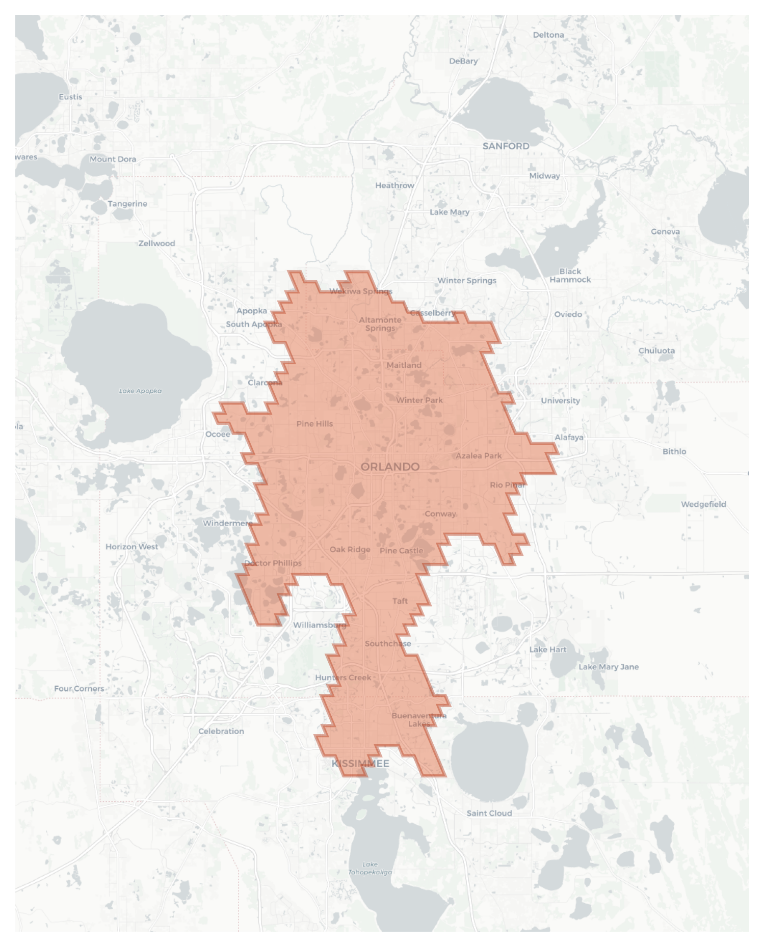 Orlando geographic map