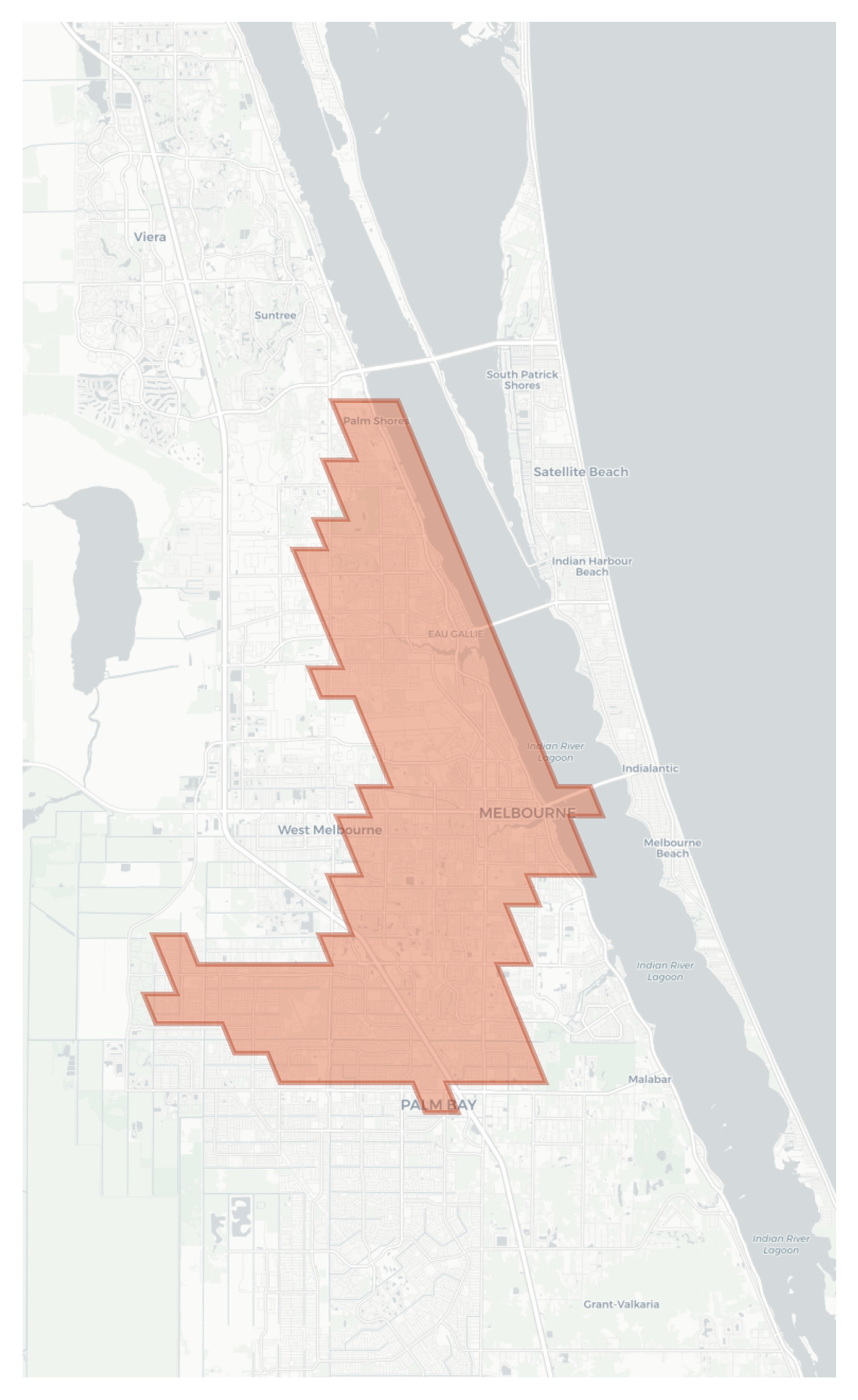 Palm Bay geographic map