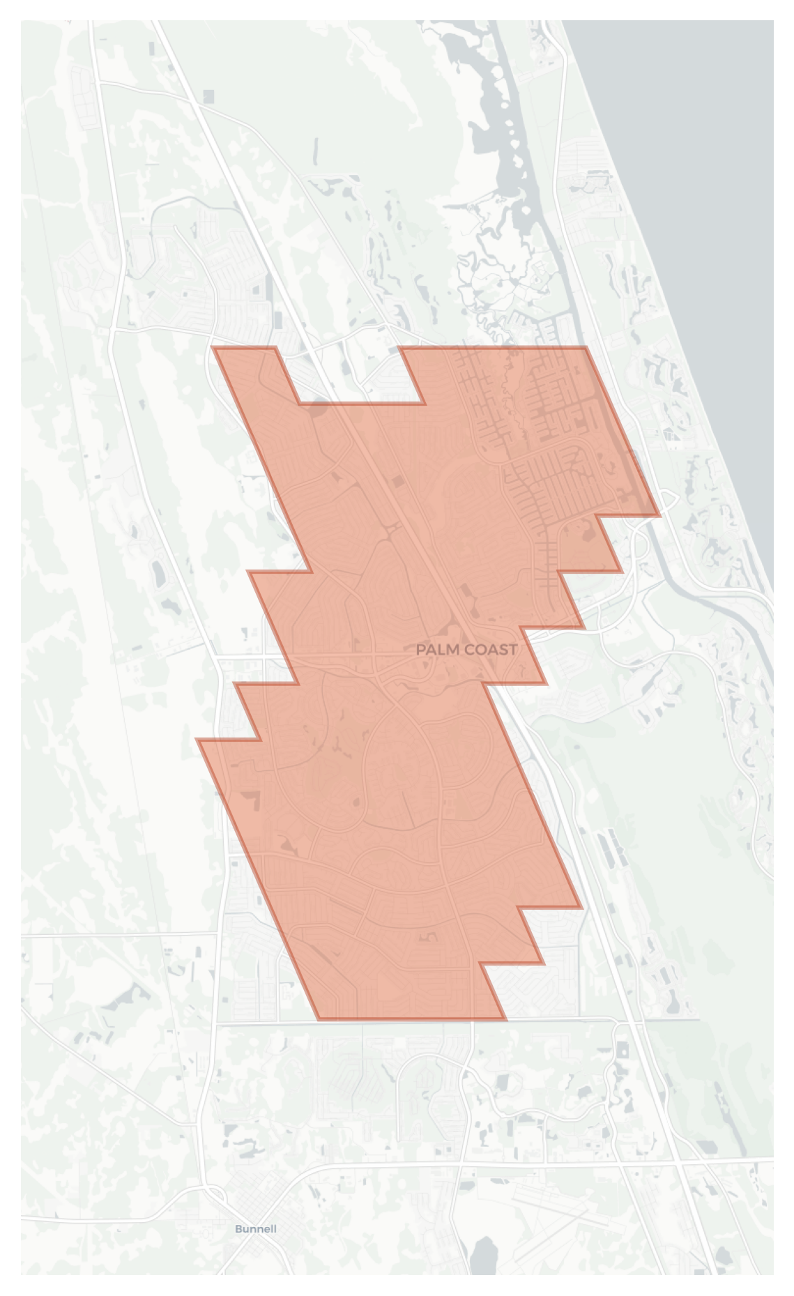Palm Coast geographic map