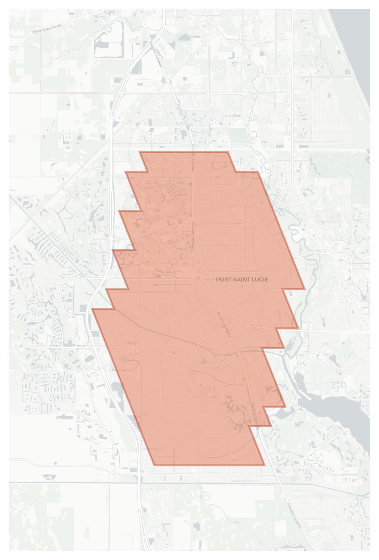 Port Saint Lucie geographic map