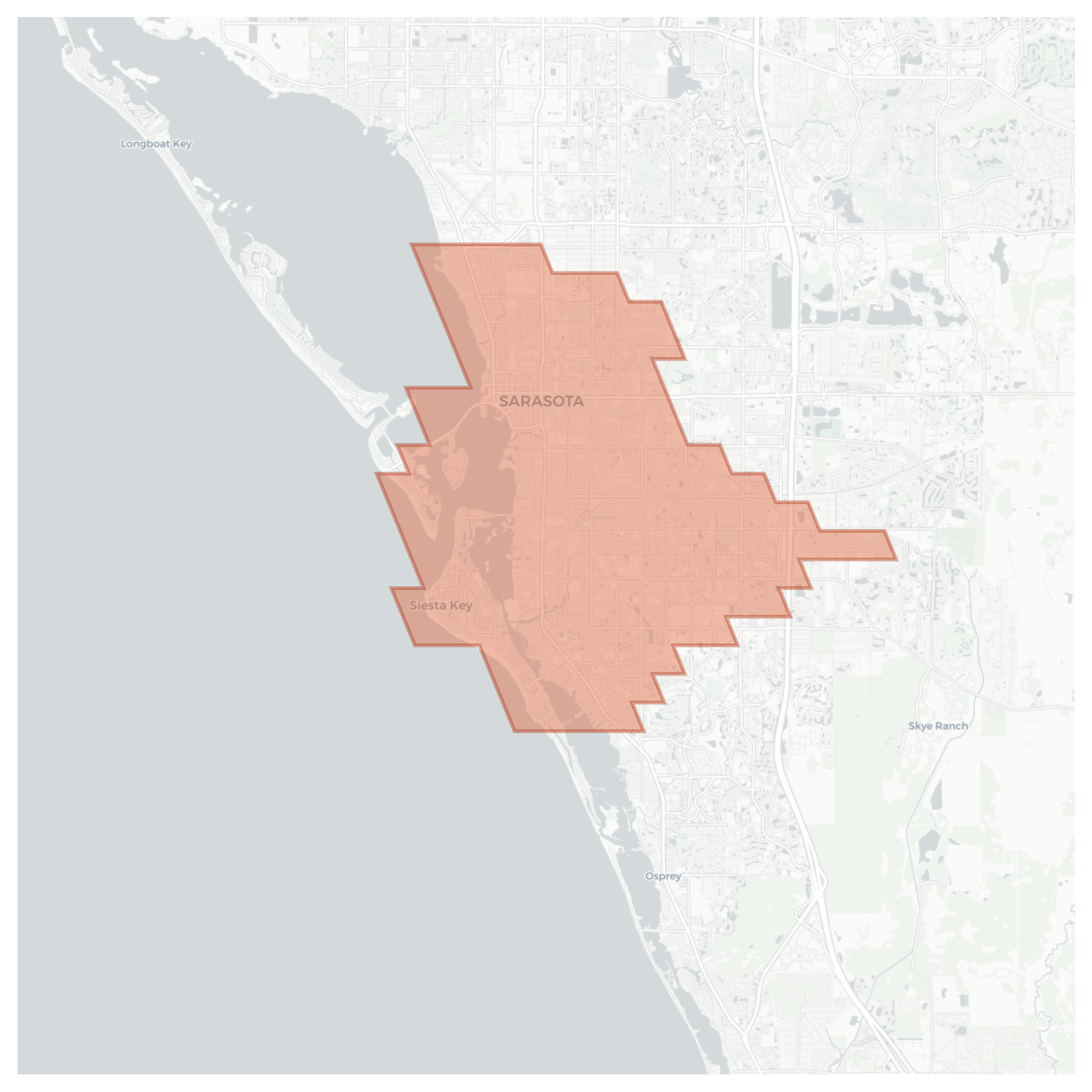 Sarasota geographic map