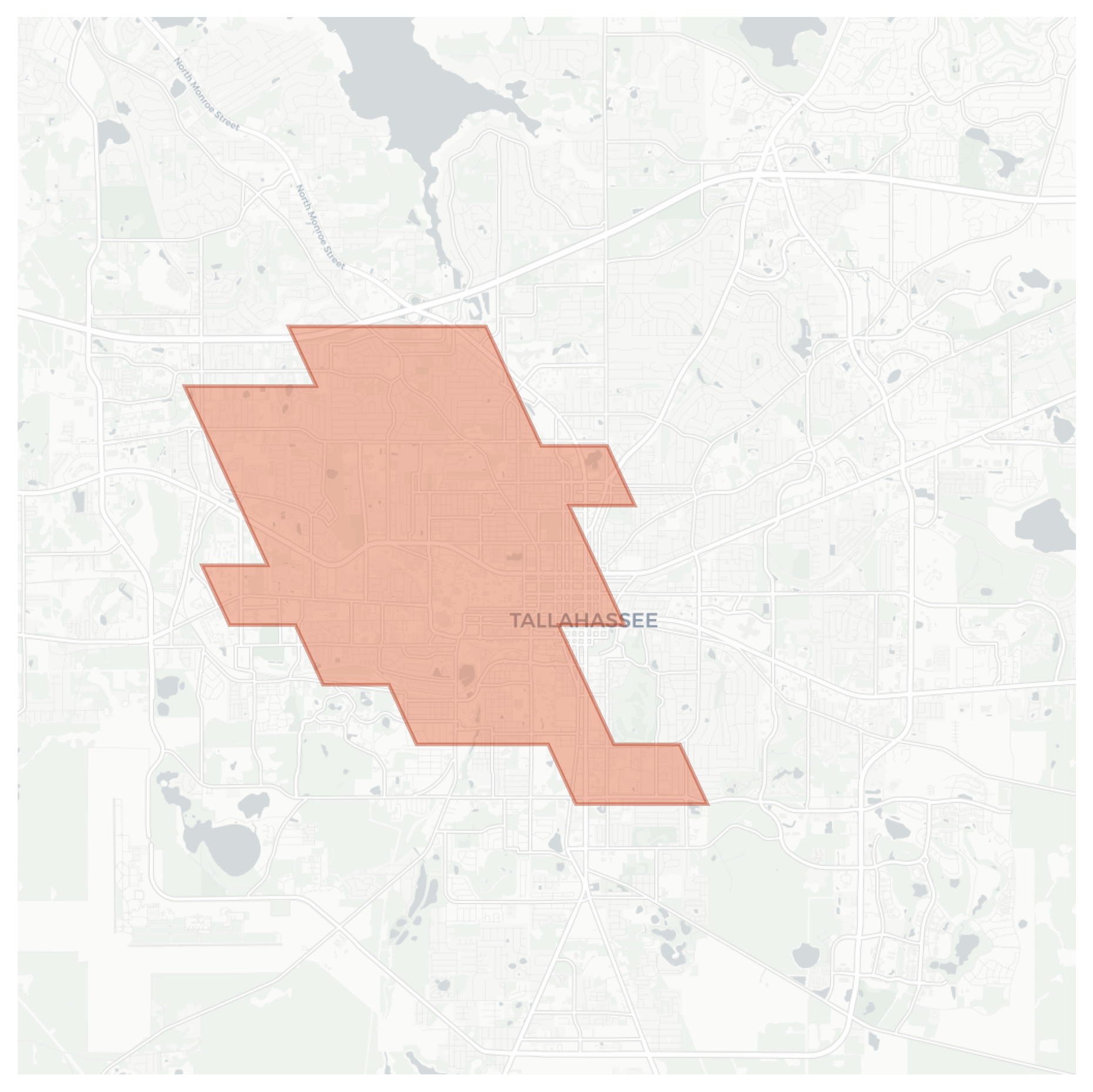 Tallahassee geographic map