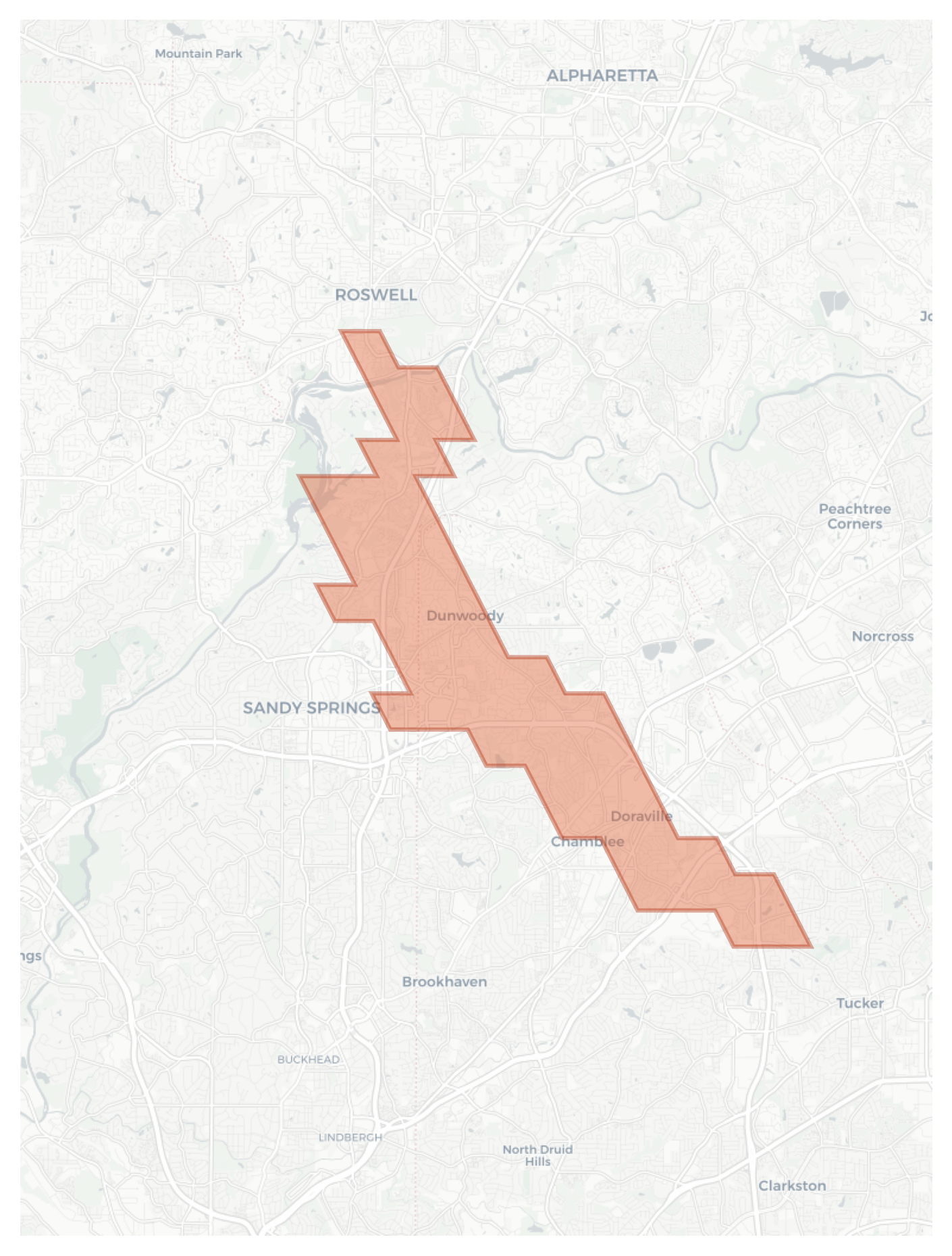 Dunwoody geographic map