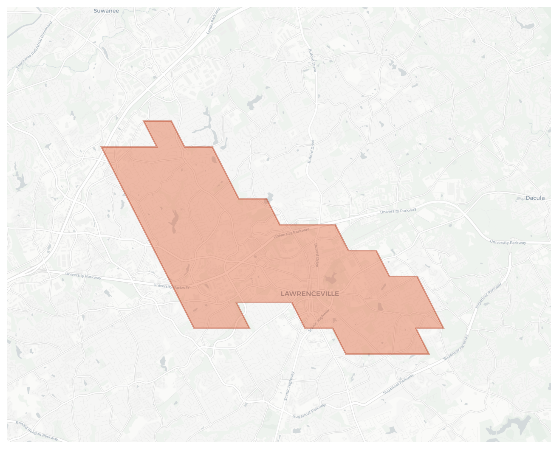 Lawrenceville geographic map