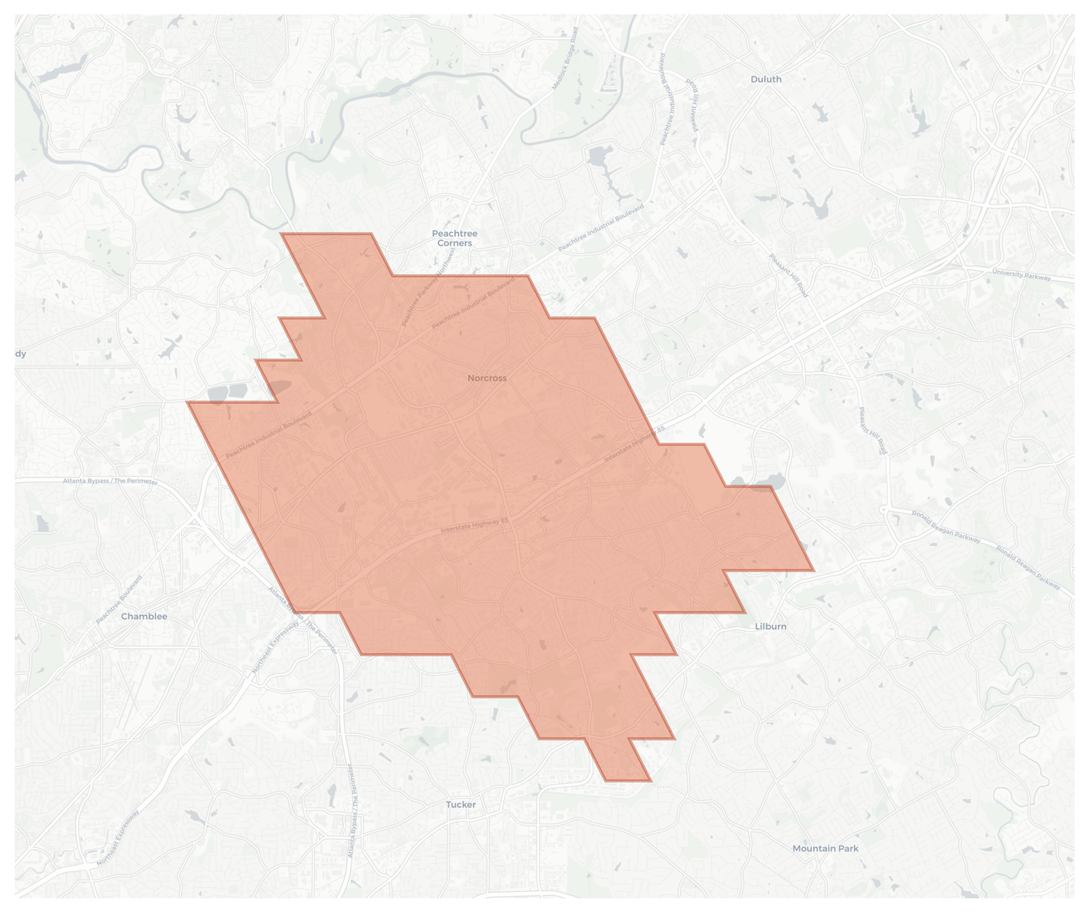Norcross geographic map