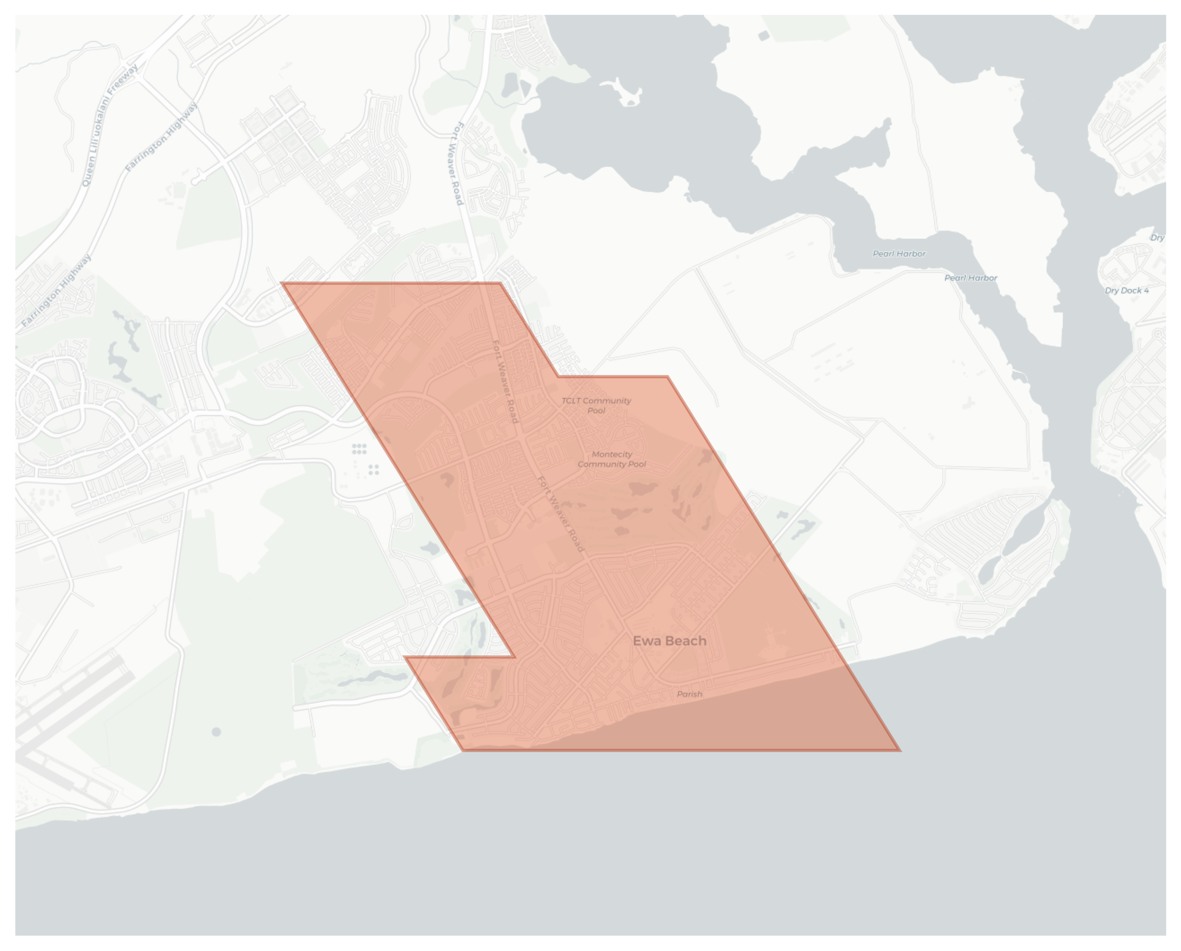 Ewa Beach geographic map